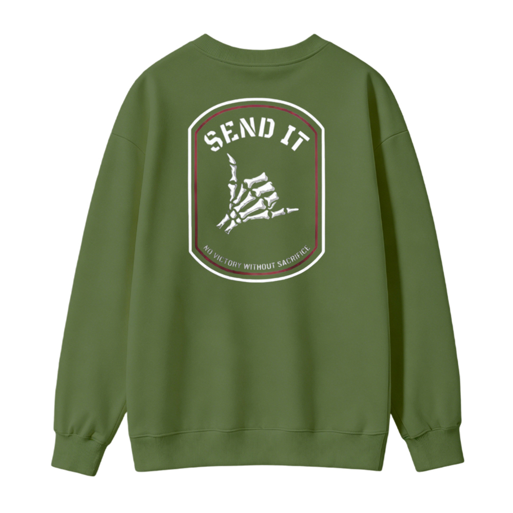 Send It Skeleton Hand Graphic Sweatshirt