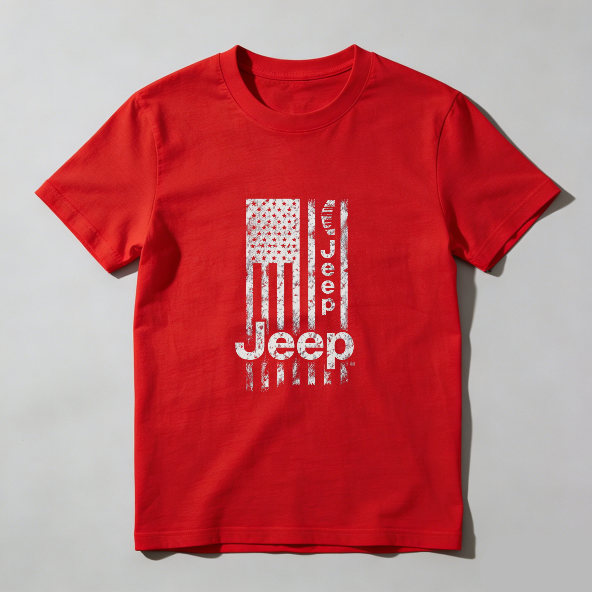 Jeep American Flag T-Shirt Black Men's Casual Graphic Tee With Distressed Usa Design And Jeep Logo For Outdoor Adventure Enthusiasts