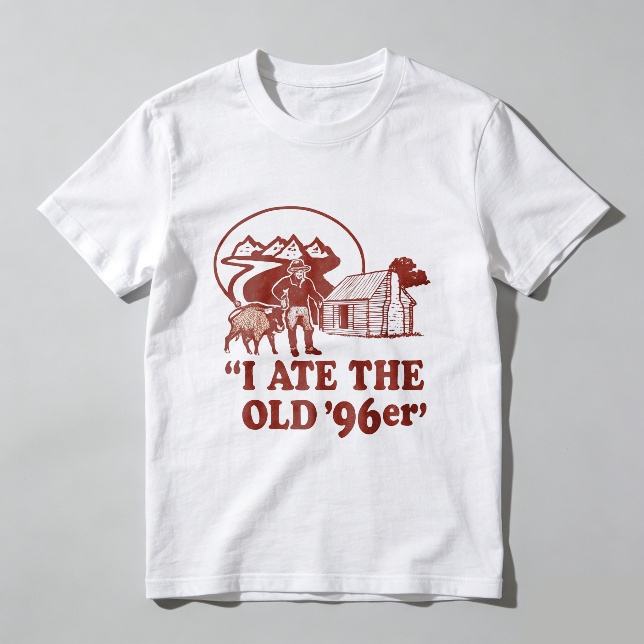 TEECURENT I Ate The Old 96er Mountain Cabin Cowboy T Shirt