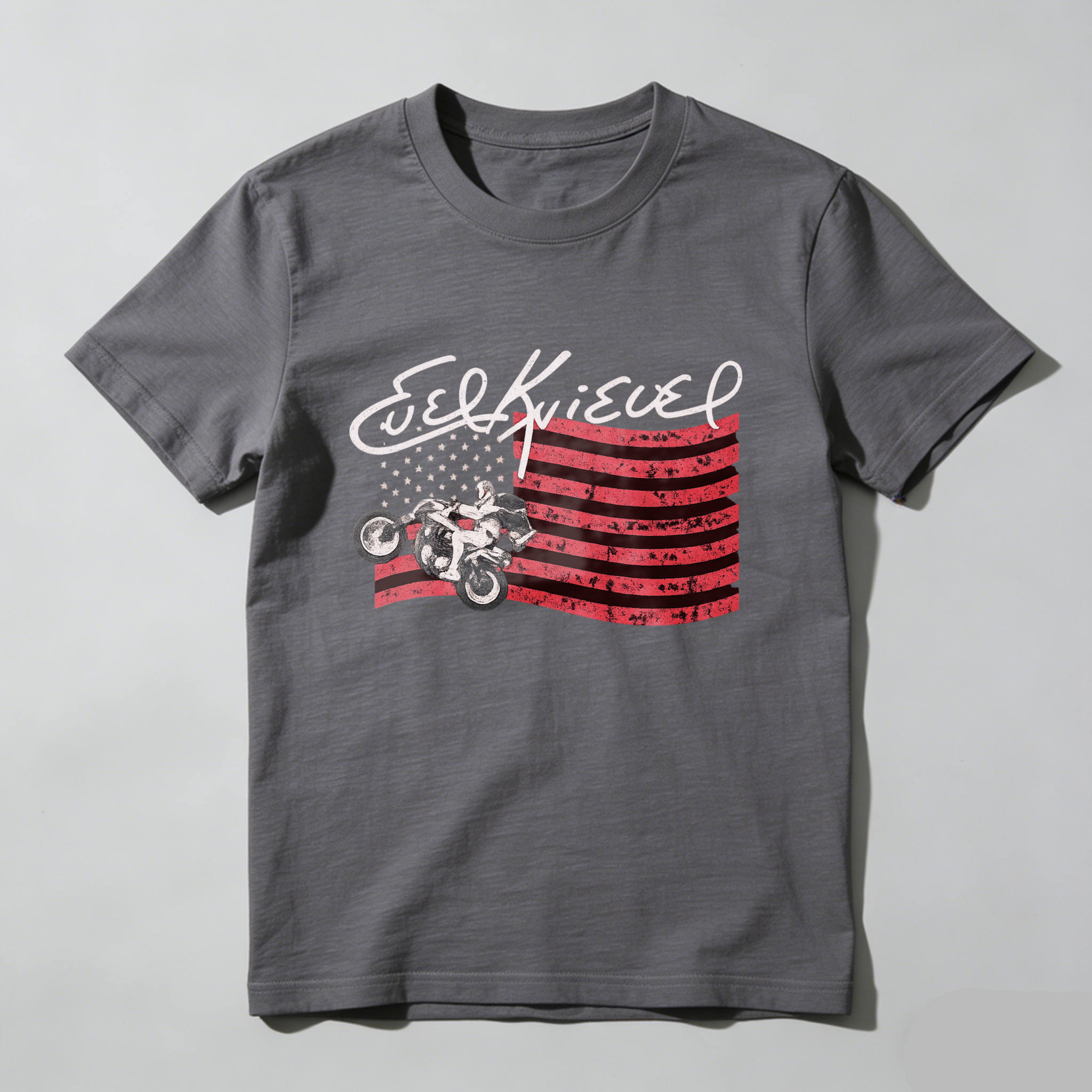 Joe Quieer American Flag Motorcycle T Shirt Made In Usa