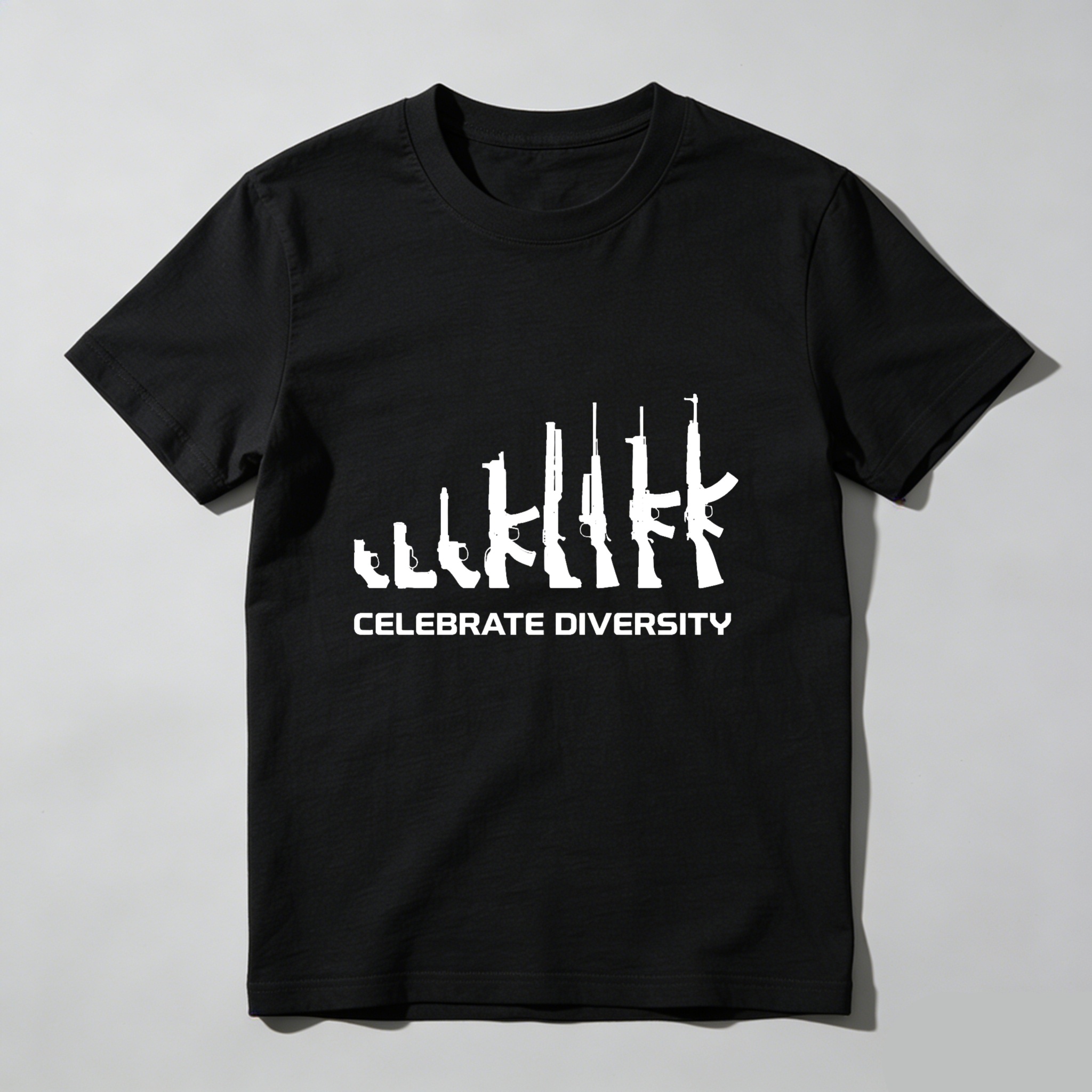 Teecurent Celebrate Diversity Gun Evolution Pure Cotton Short Sleeve T Shirt