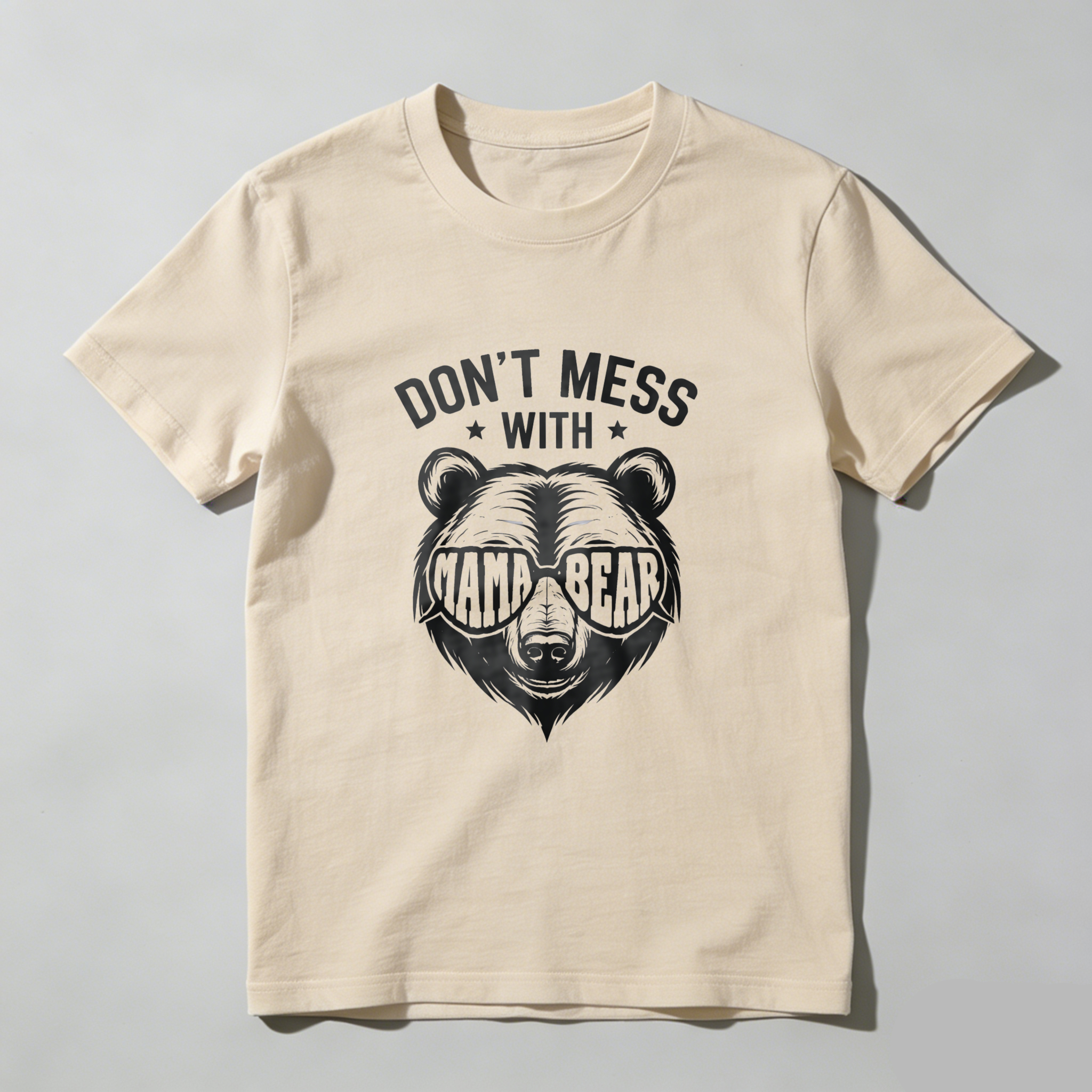 TEECURENT Dont Mess With Nana Bear T Shirt Funny Grandmother Gift For Mom Or Grandma Bear Lover Humor Shirt WOMEN