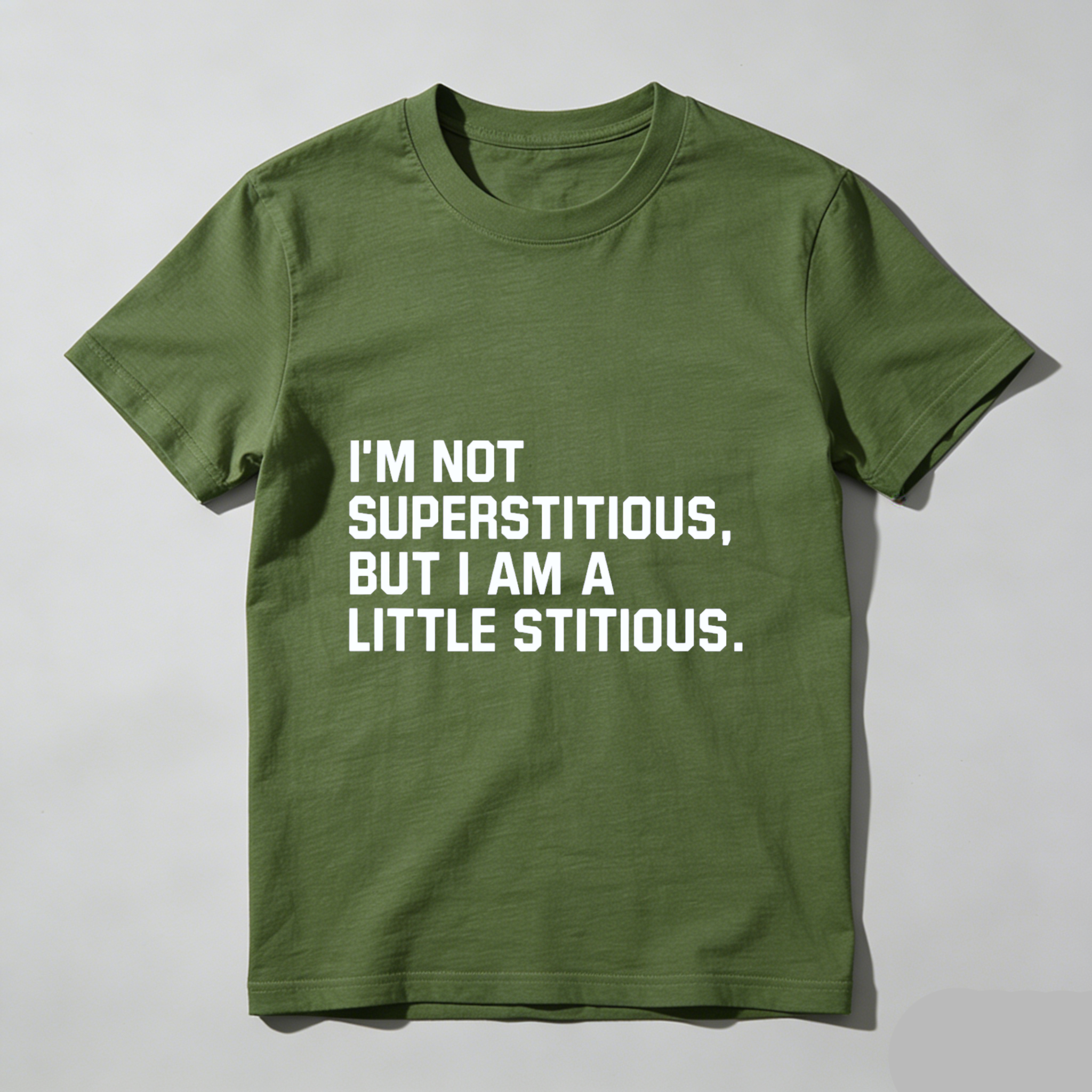 TEECURENT I Am Not Superstitious But I Am A Little Stitious T Shirt