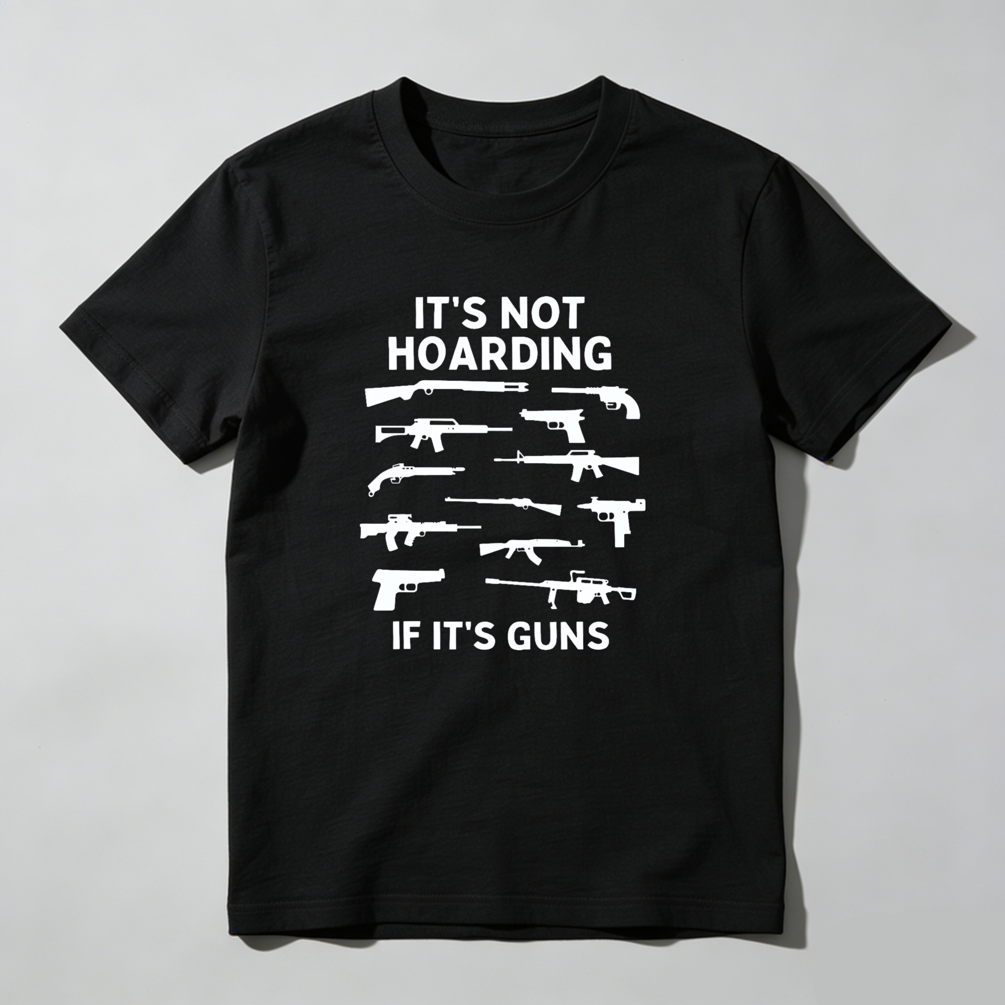 Teecurent Its Not Hoarding If Its Guns Pure Cotton Short Sleeve T Shirt