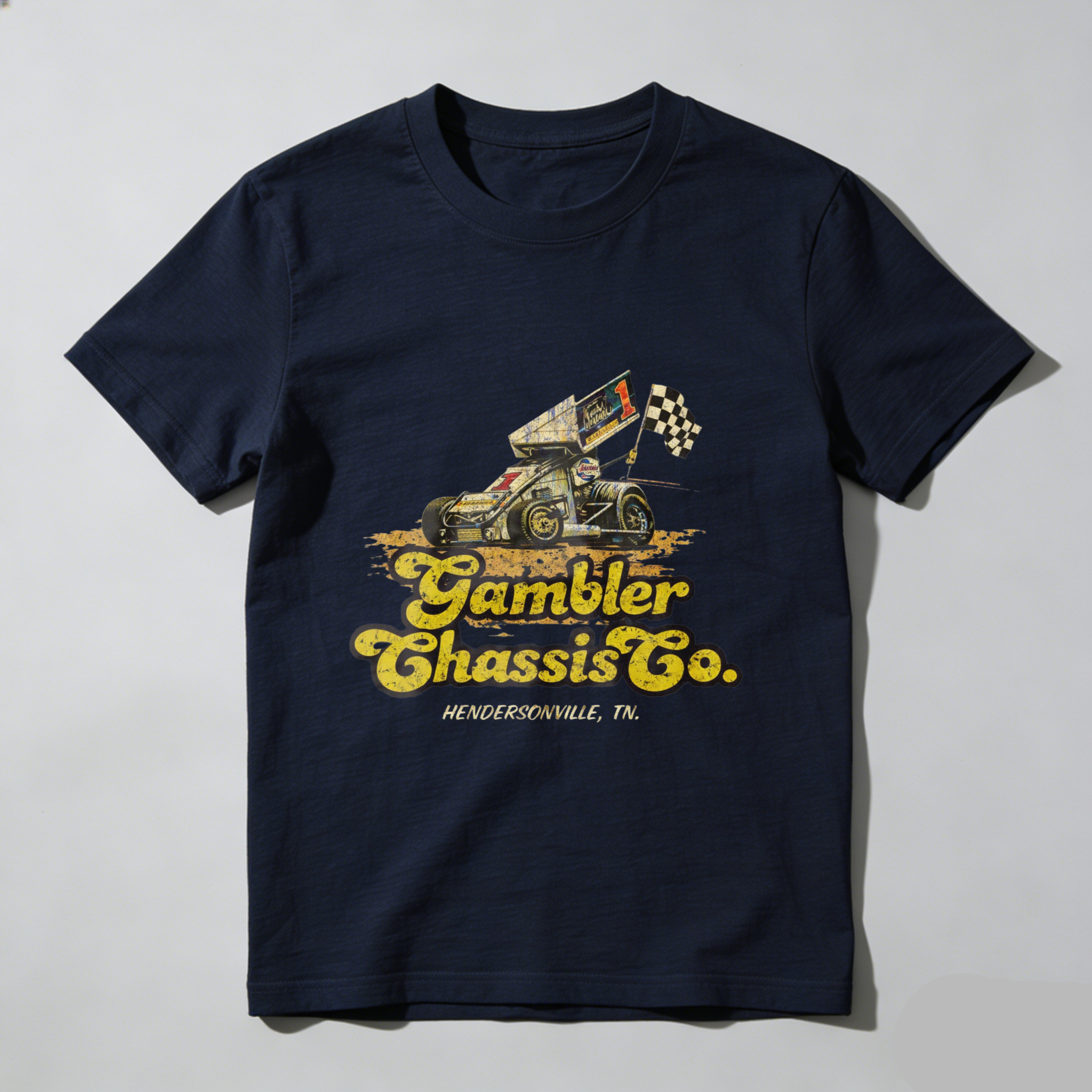 Gambler Chassis Co Hendersonville Tn Racing Car Design T Shirt