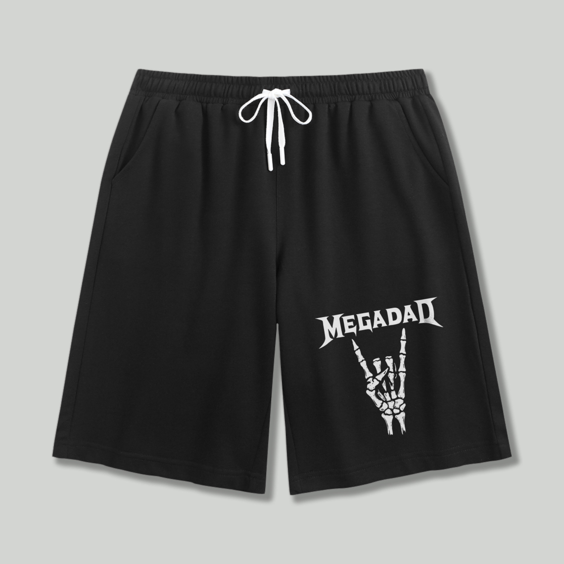 Megadeth Band Logo Skeleton Hand Rock Metal Music Graphic Shorts