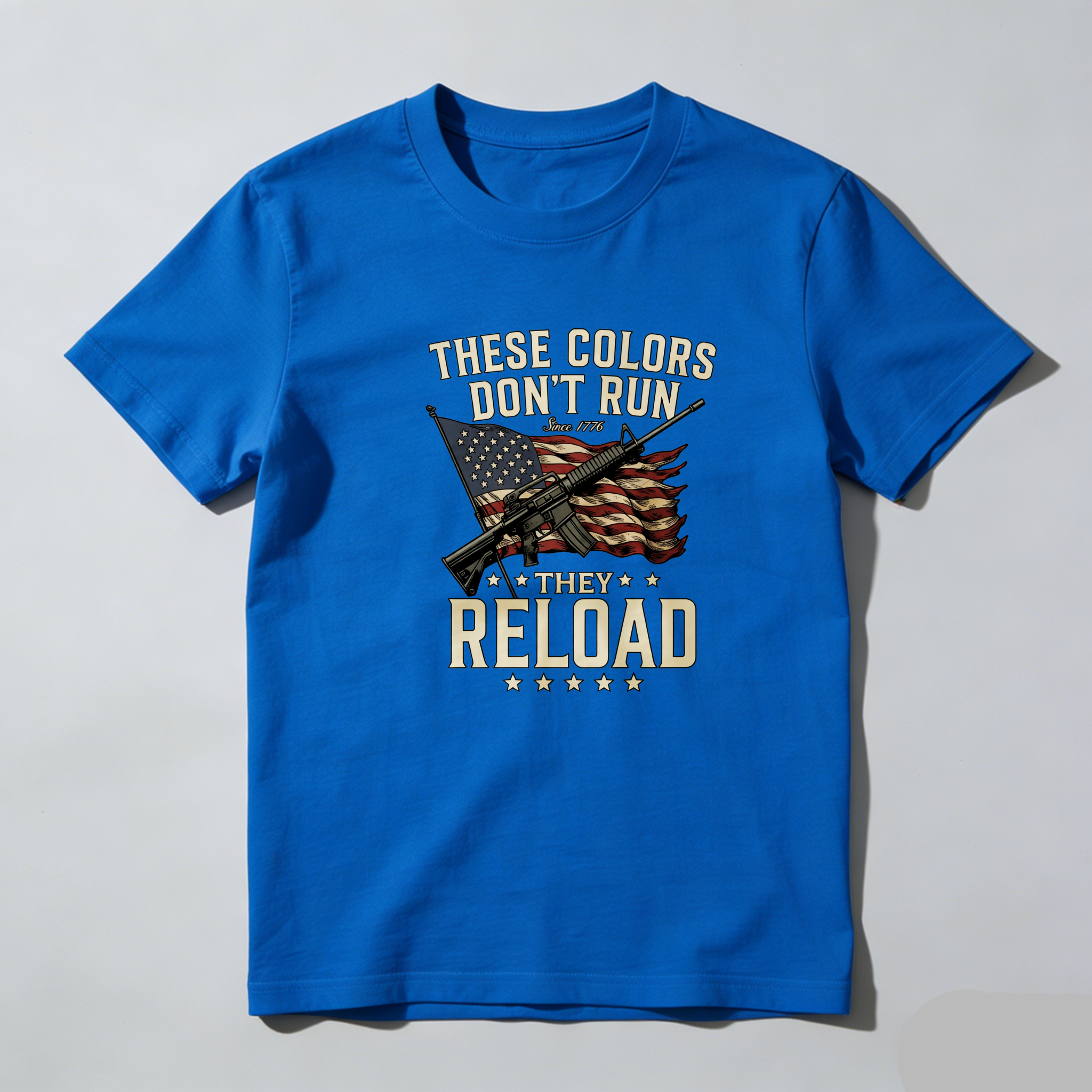 TEECURENT These Colors Don't Run They Reload Pure Cotton Short Sleeve T Shirt-TeeCurent