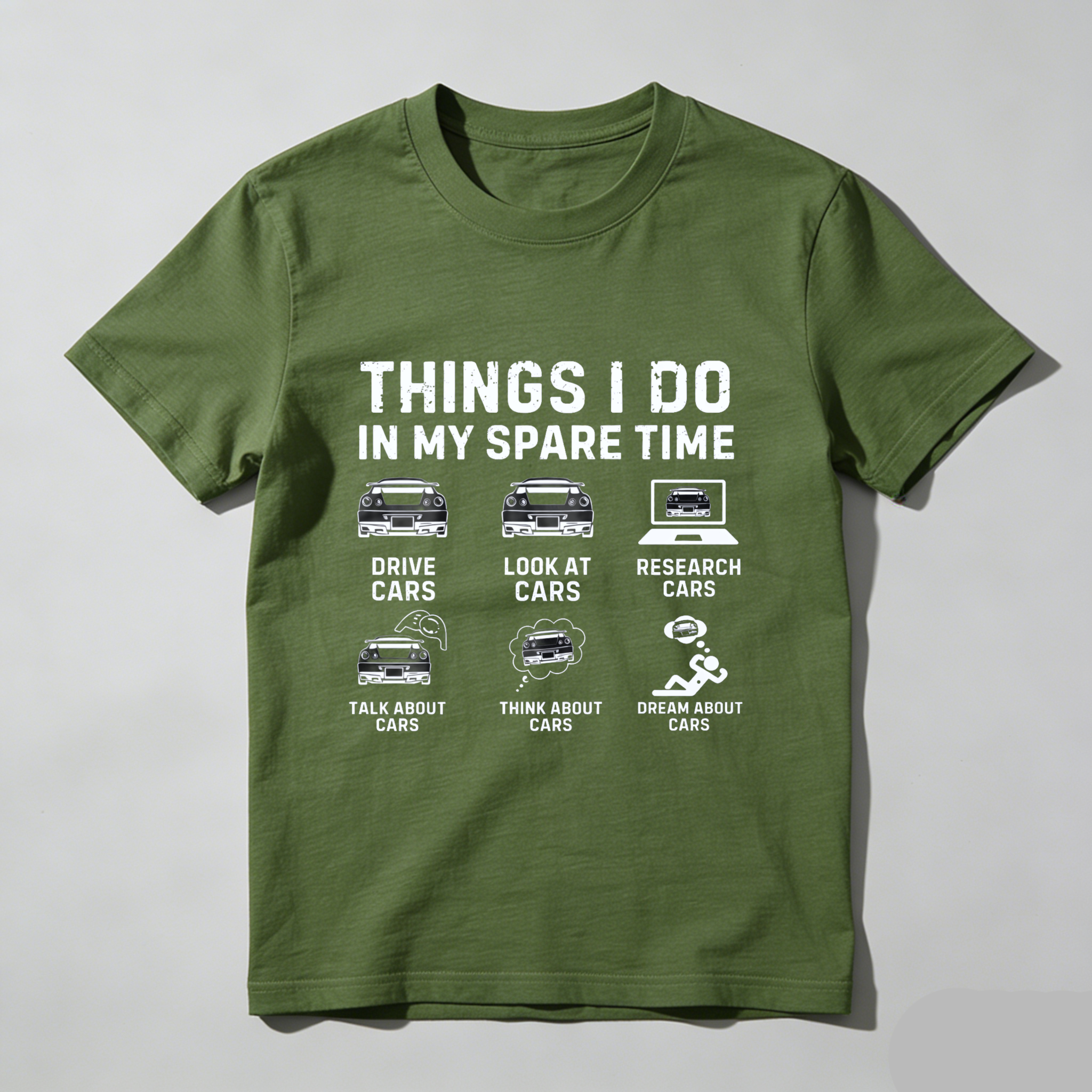 Things I Do In My Spare Time Car Enthusiast T-Shirt For Men And Women Automotive Lover Gift Idea With Fun Car Related Activities Design