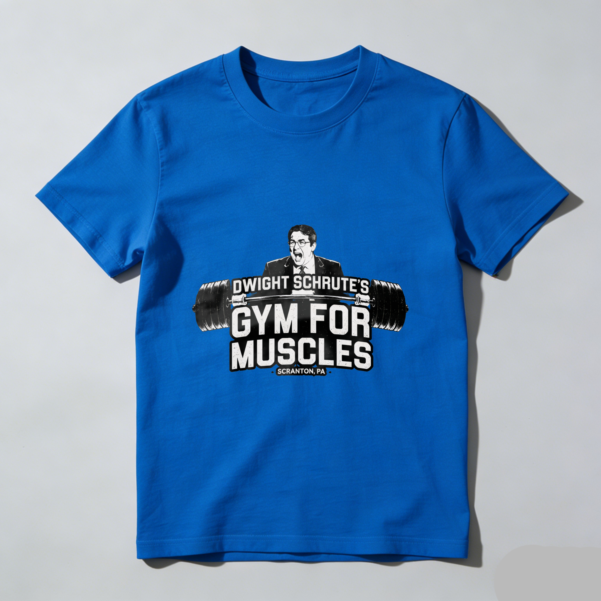 TEECURENT Dwight Schrutes Gym For Muscles T Shirt The Office Inspired Black Cotton Tee Shirt Men Women Unisex Gift Idea