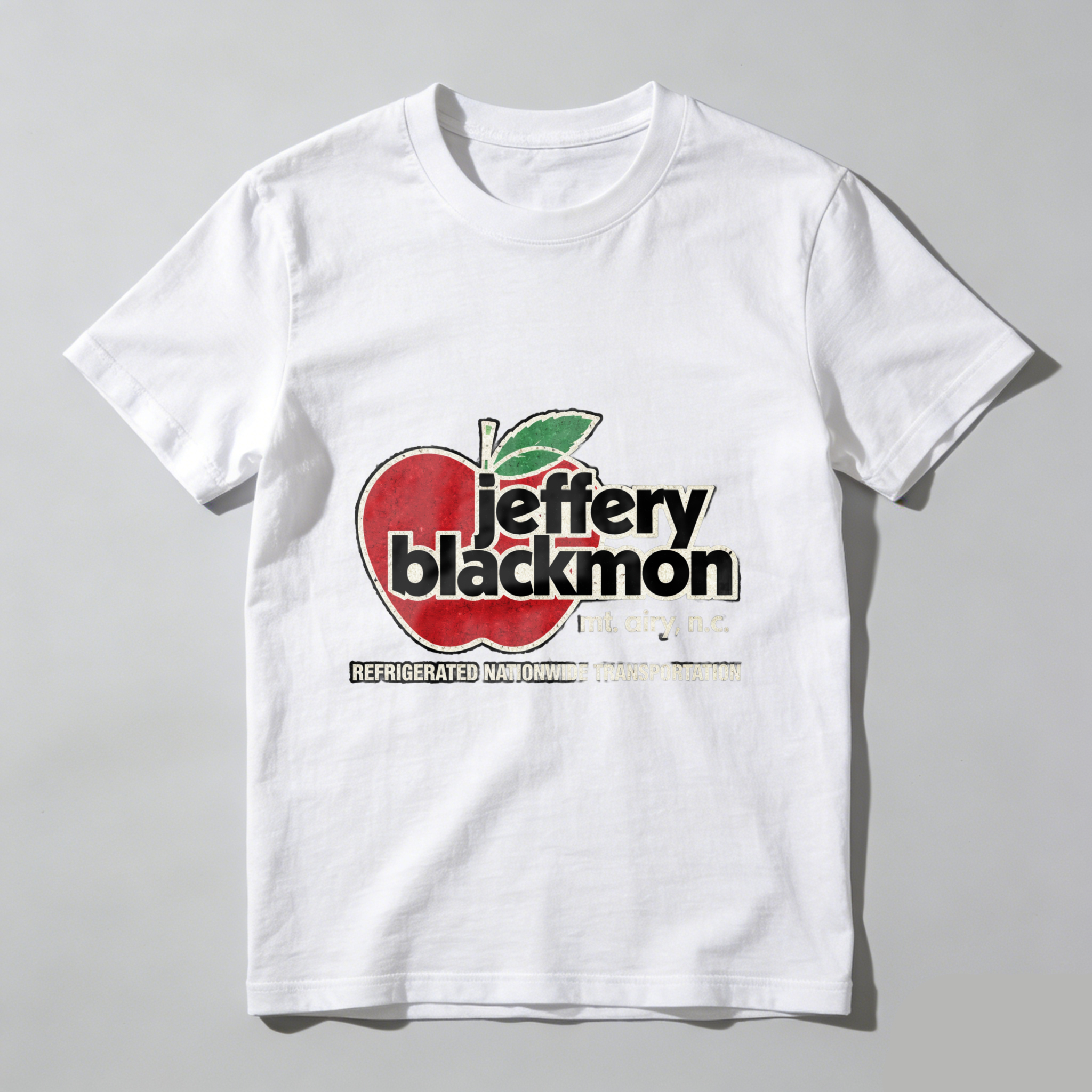Jeffery Blackmon Mt Airy Nc Refrigerated Nationwide Transportation Apple Logo T Shirt
