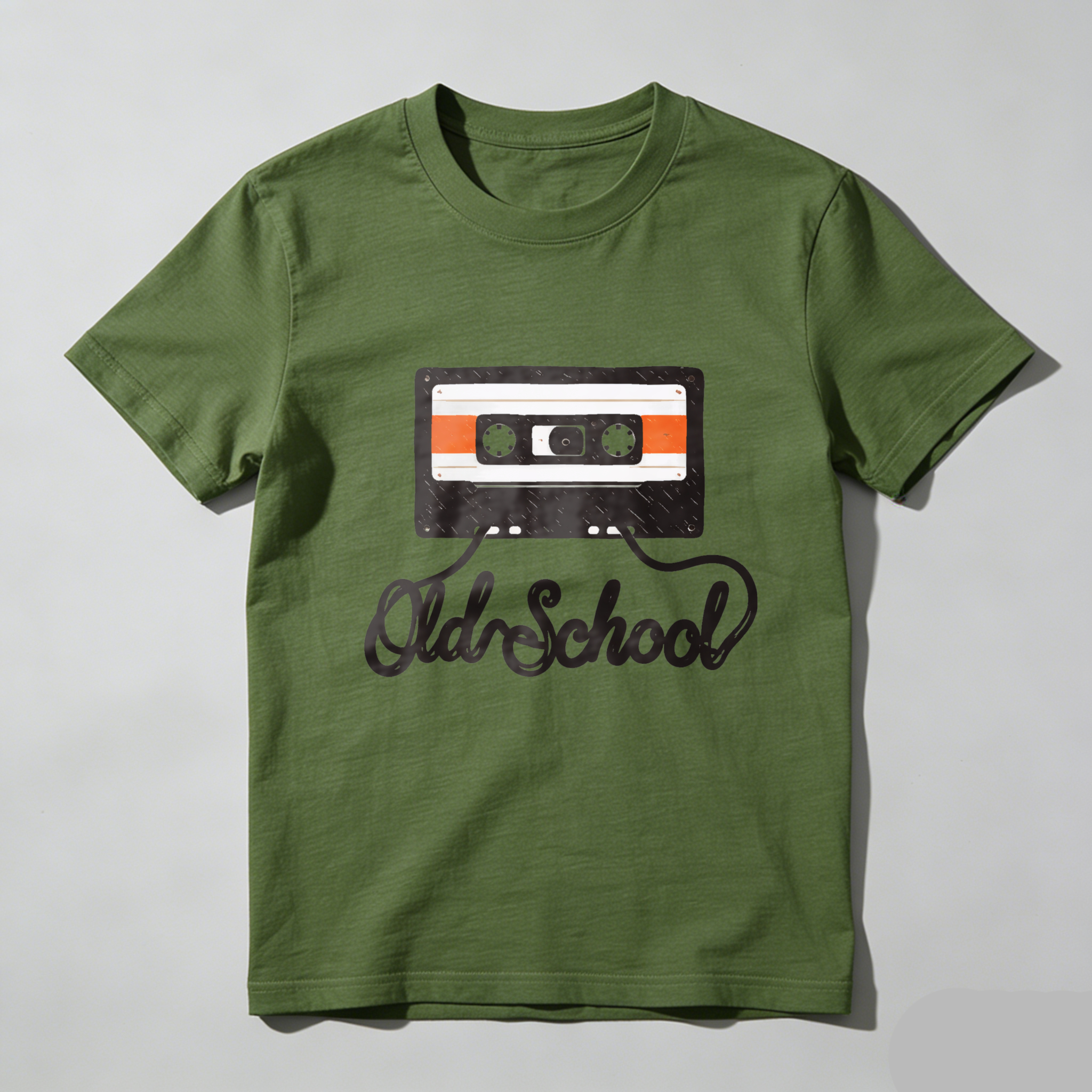 TEECURENTOld School Cassette Tape Retro Music T Shirt Vintage Style Unisex Black Tee-TeeCurent