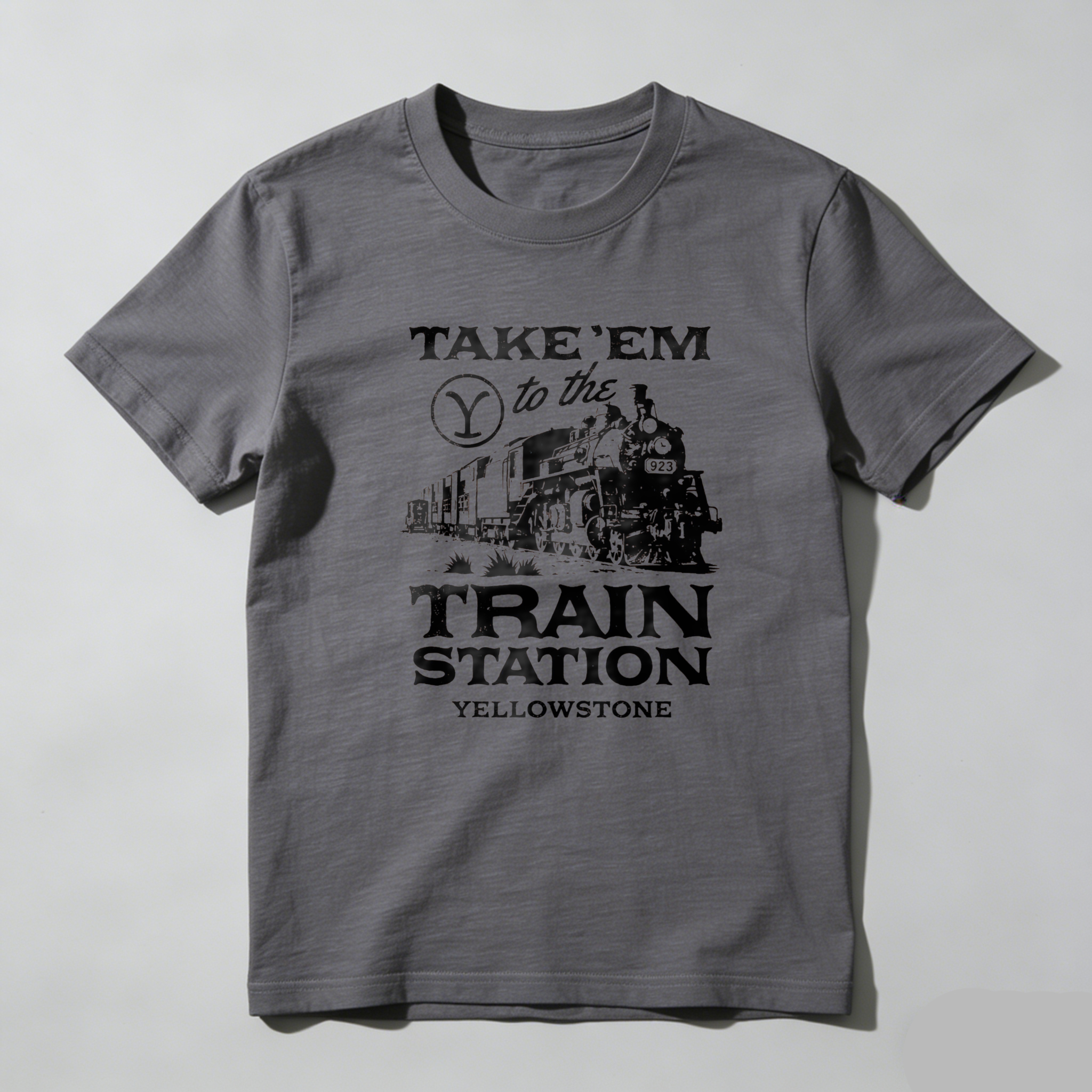 TEECURENT Take Em To The Train Station Yellowstone T Shirt