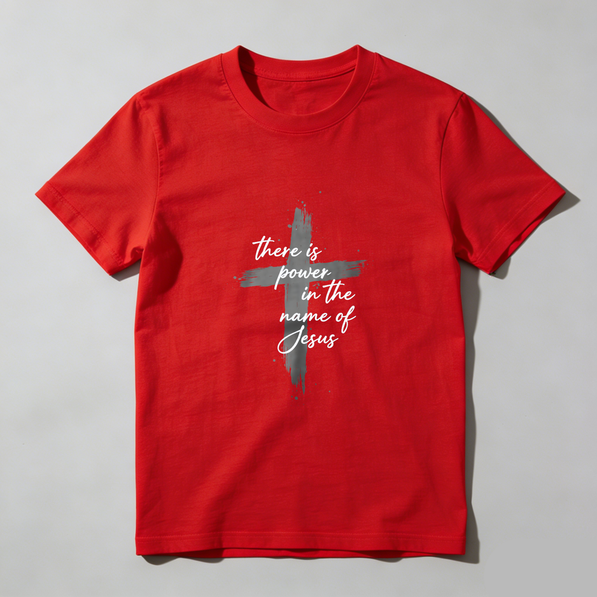 TEECURENT There Is Power In The Name Of Jesus Christian T Shirt With Cross Design Faith Inspired Religious Apparel For Men And Women WOMEN