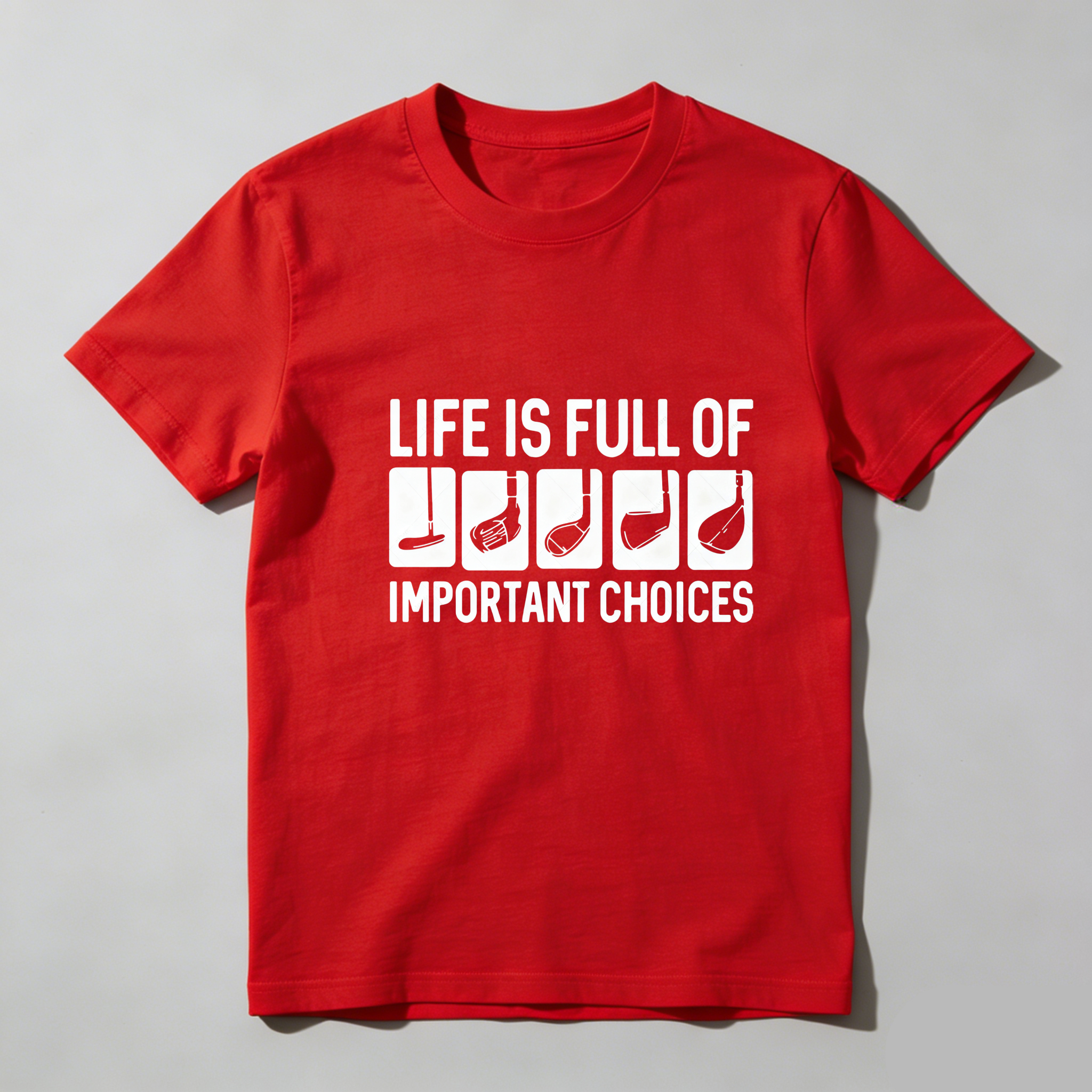 TEECURENT Life Is Full Of Important Choices Pure Cotton Short Sleeve T Shirt-TeeCurent