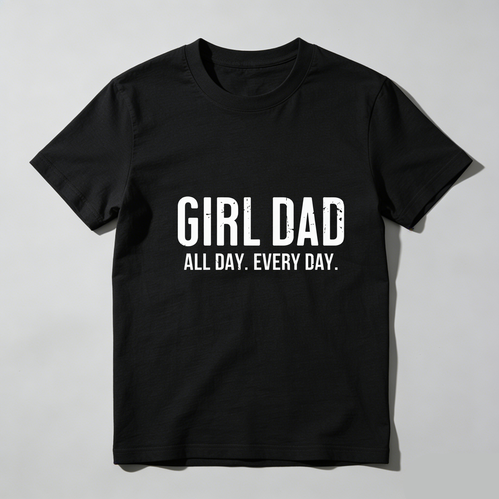 TEECURENT Girl Dad All Day Every Day Pure Cotton Short Sleeve T-Shirt-TeeCurent
