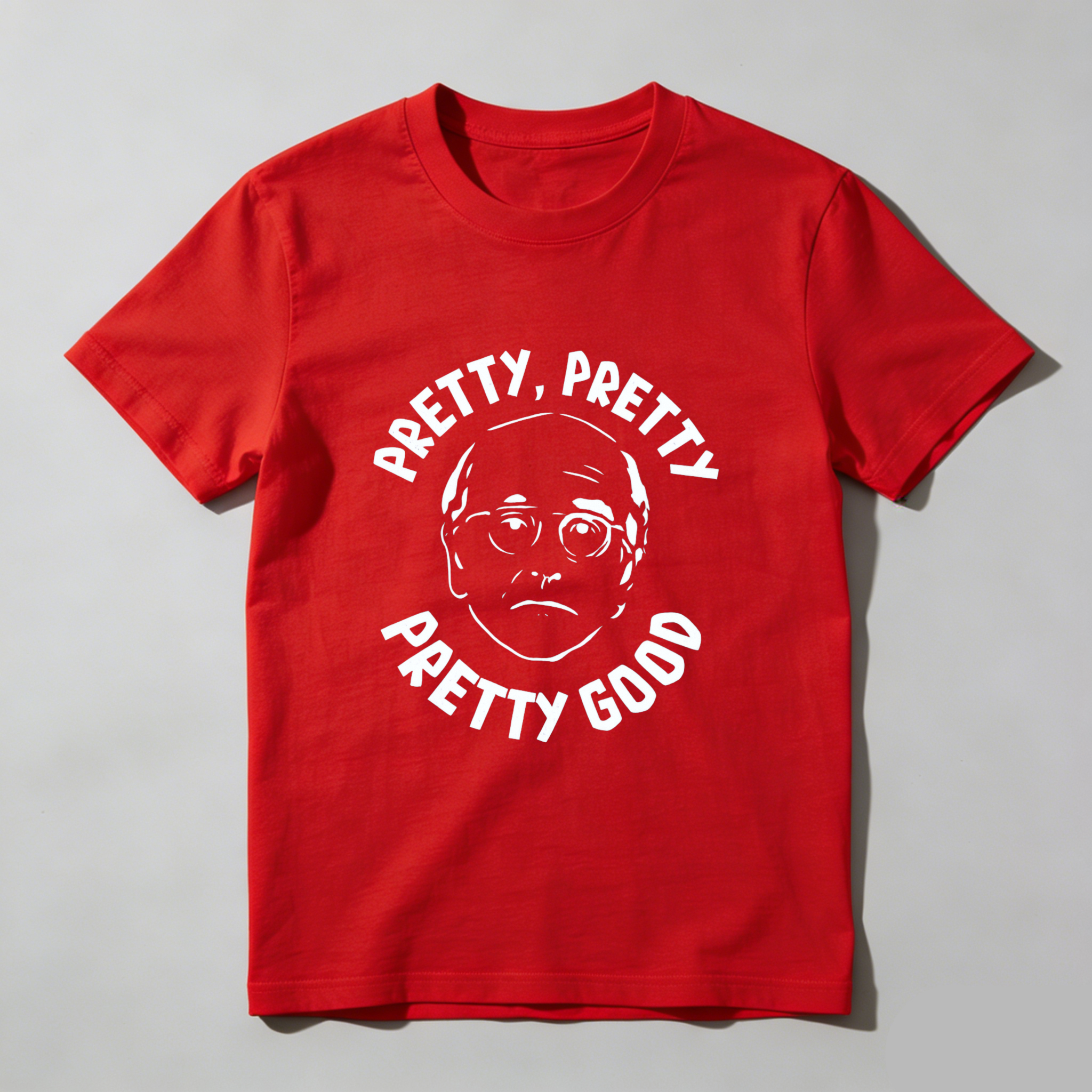 TEECURENT Pretty Pretty Pretty Good T Shirt With Cartoon Face Design Black Men Women Unisex Casual Tee