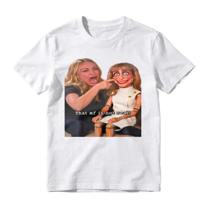 Unisex Whimsical Puppet Character Funny Graphic Casual Short Sleeve Tee
