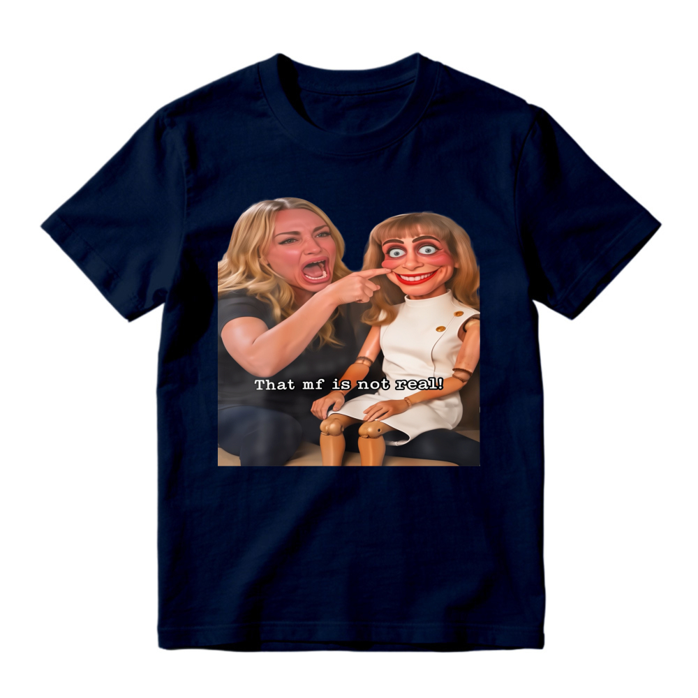 Unisex Whimsical Puppet Character Funny Graphic Casual Short Sleeve Tee