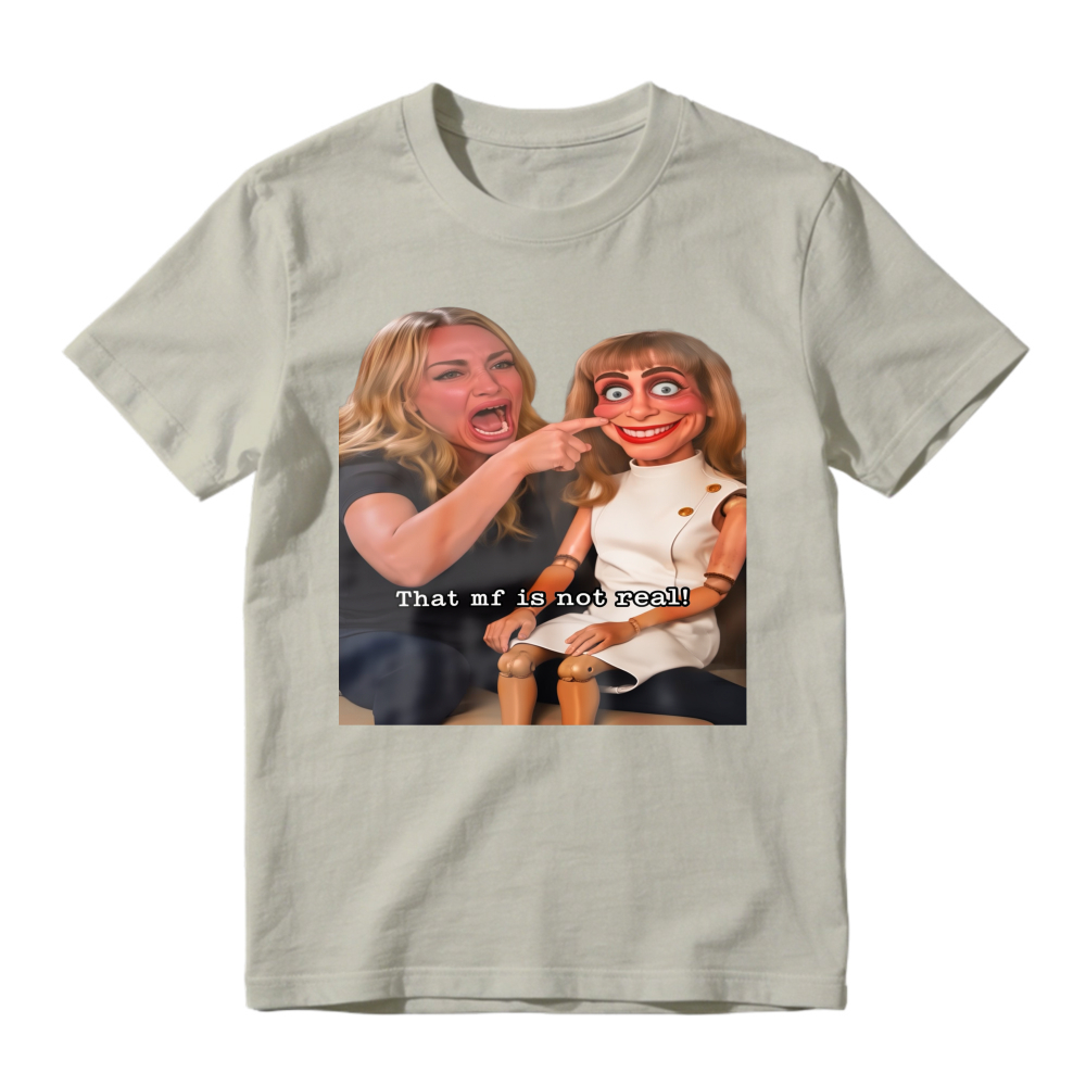 Unisex Whimsical Puppet Character Funny Graphic Casual Short Sleeve Tee