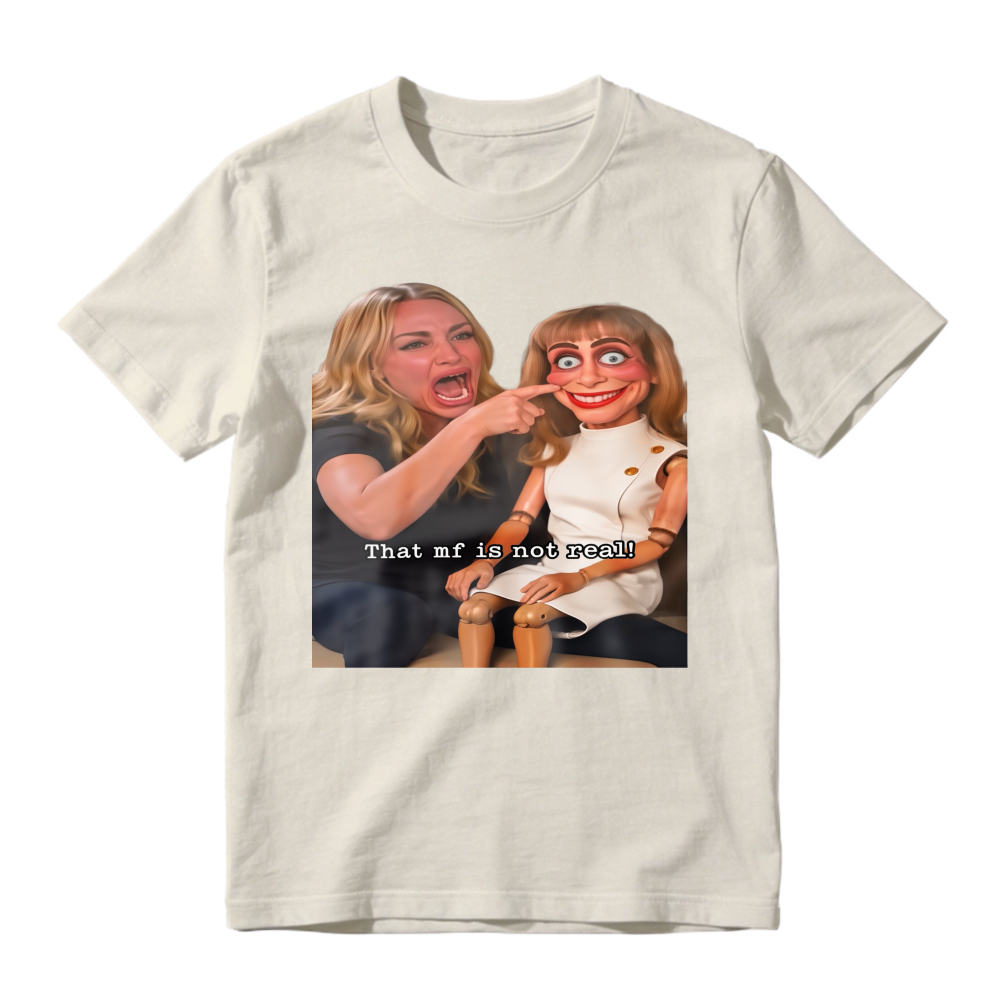 Unisex Whimsical Puppet Character Funny Graphic Casual Short Sleeve Tee
