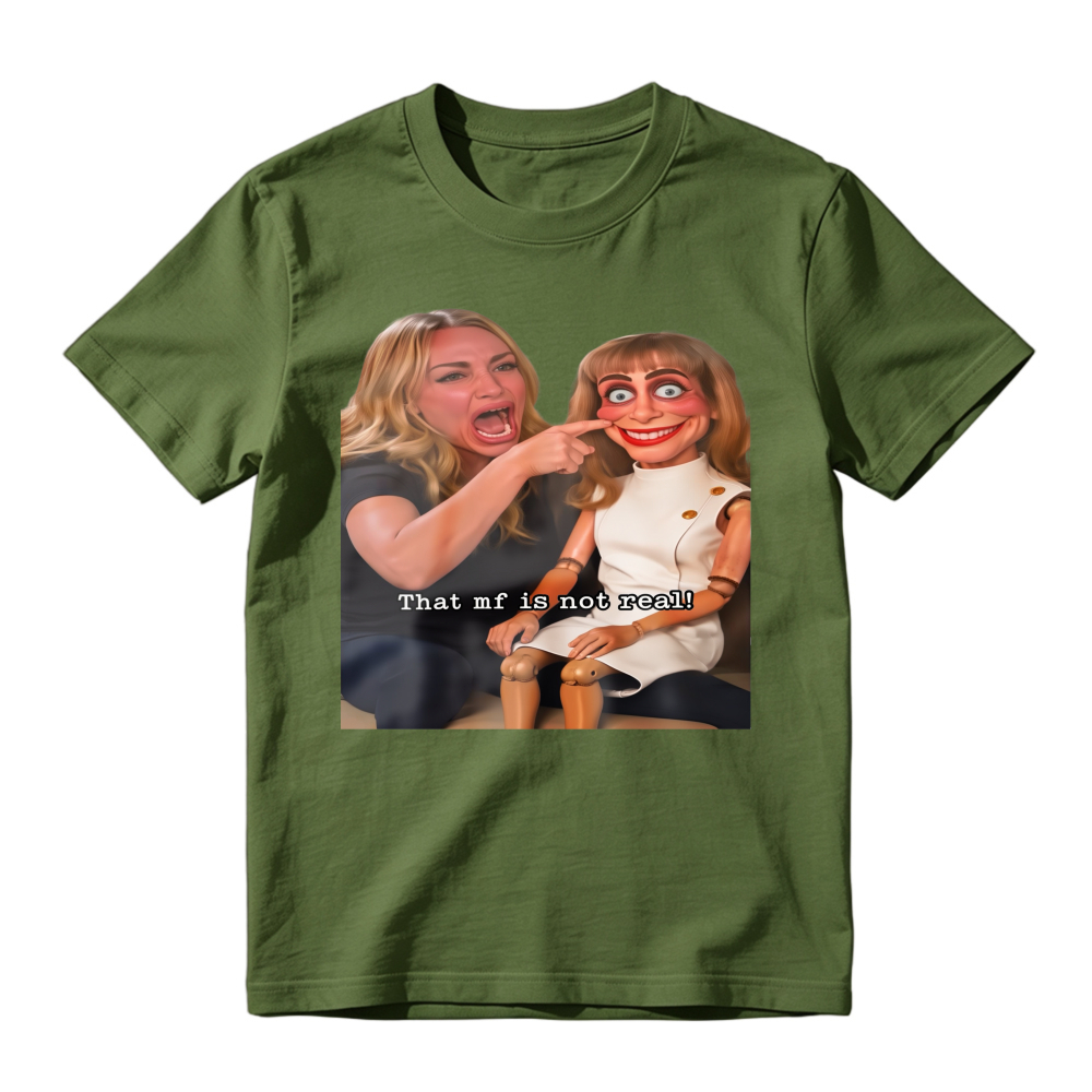 Unisex Whimsical Puppet Character Funny Graphic Casual Short Sleeve Tee