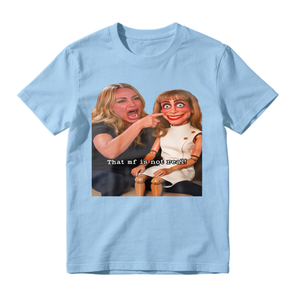 Unisex Whimsical Puppet Character Funny Graphic Casual Short Sleeve Tee