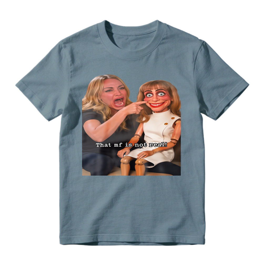 Unisex Whimsical Puppet Character Funny Graphic Casual Short Sleeve Tee