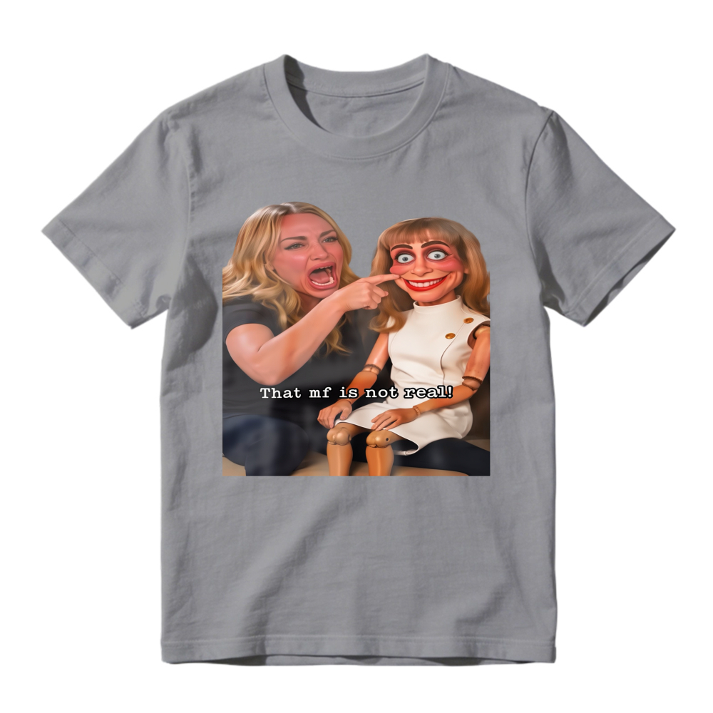 Unisex Whimsical Puppet Character Funny Graphic Casual Short Sleeve Tee