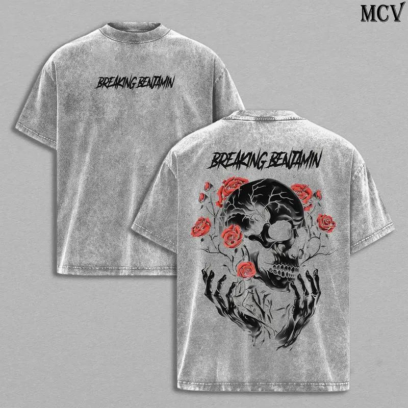 Breaking Benjamin Vintage Heavy Oversize Unisex Metal Rock Band Washed T-Shirt