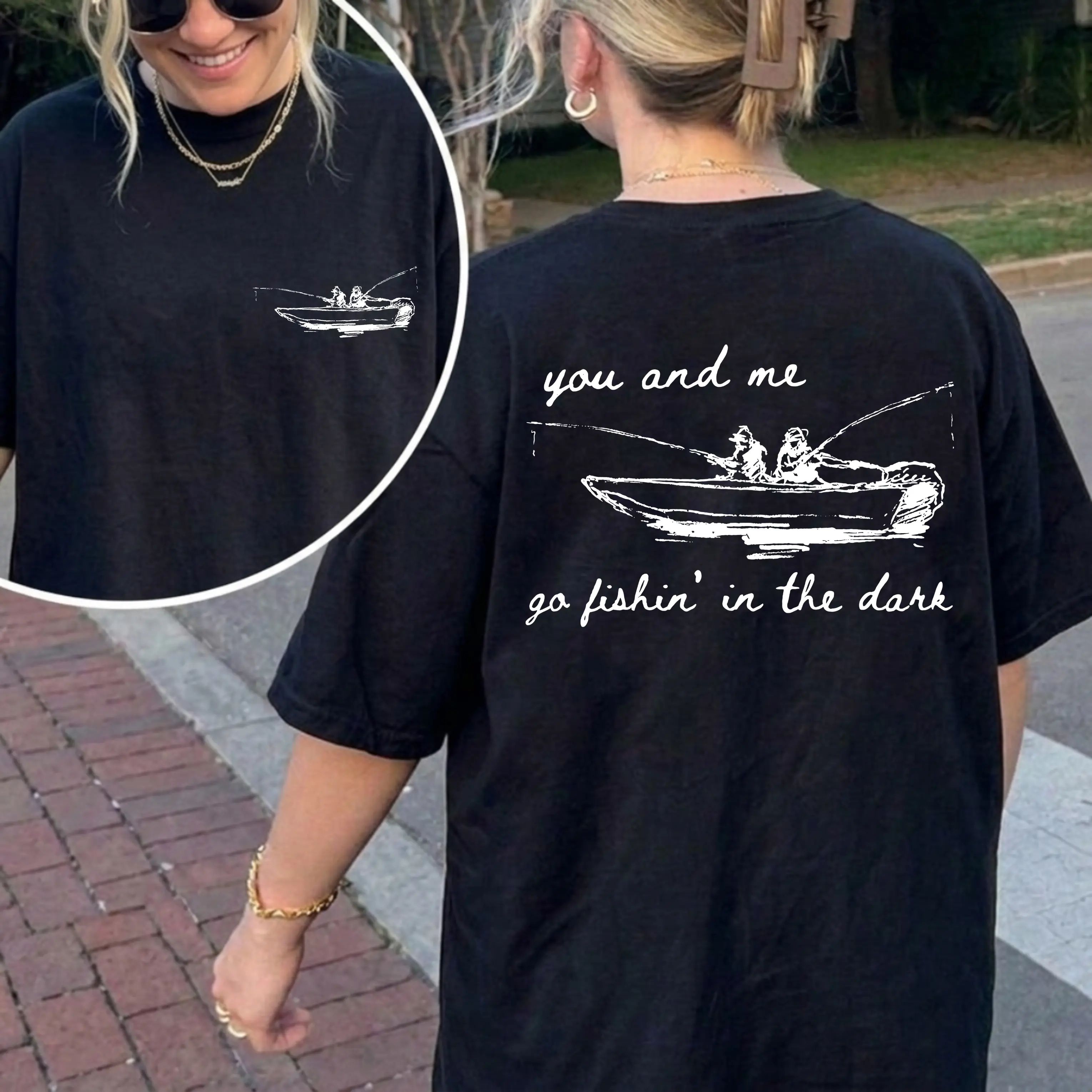 Vintage You and Me Go Fishin' in the Dark Tee