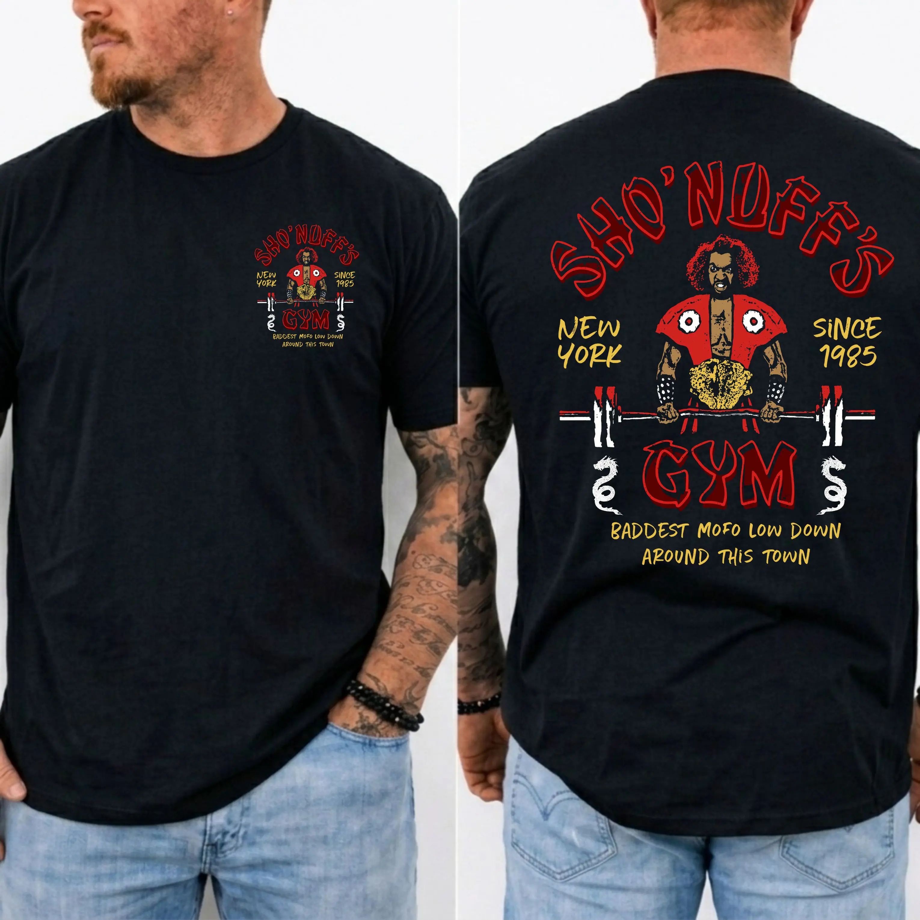 SH○' Nuff's Gym New York Since 1985 Vintage Graphic Movie T-shirt