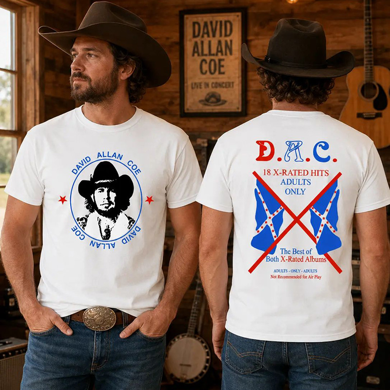 DAC 18 X-Rated Hits Outlaw Country Music T-shirt