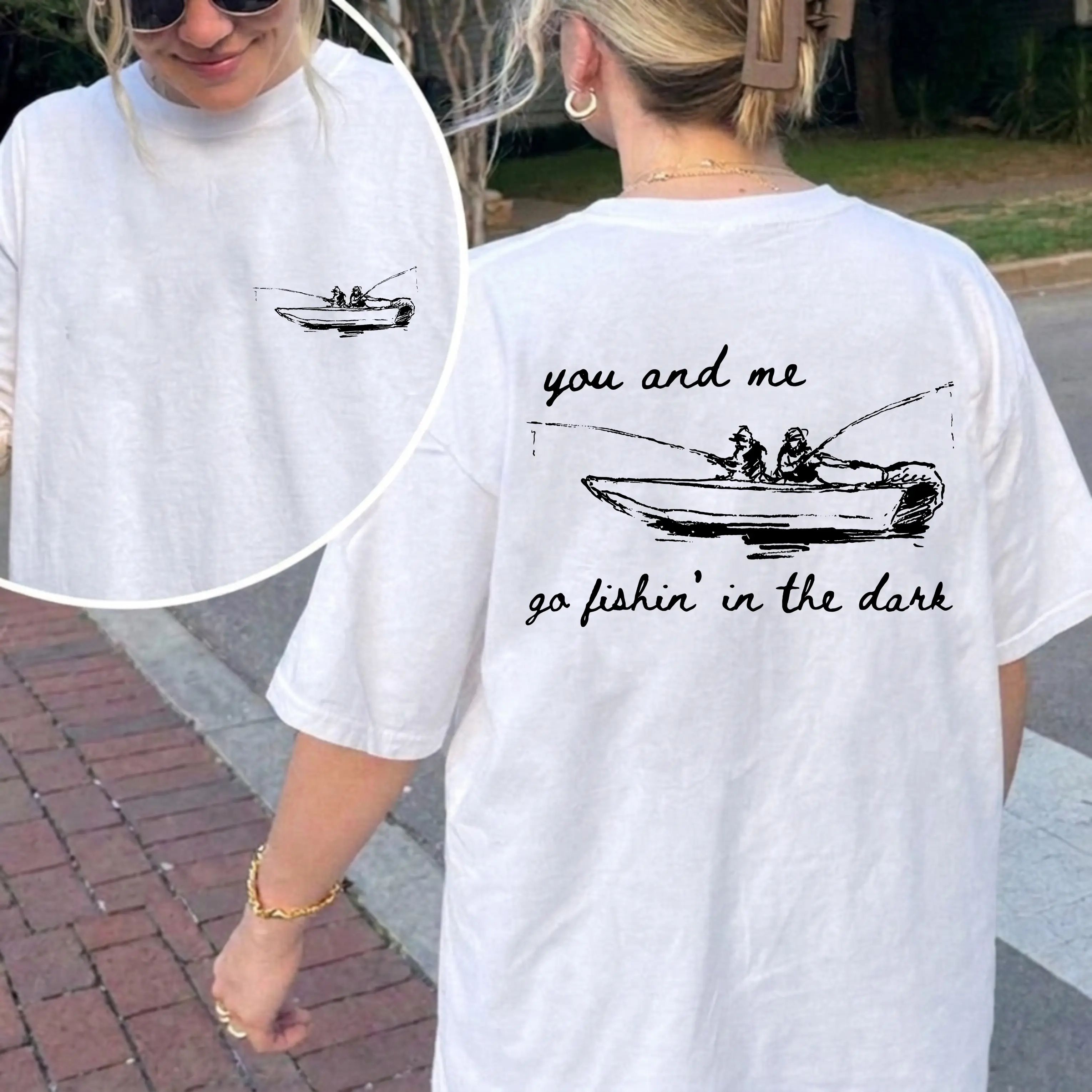 Vintage You and Me Go Fishin' in the Dark Tee