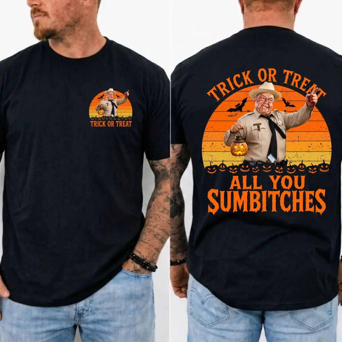 🎃Trick Or Treat All You Sumbitches Halloween Quote Movie T-shirt