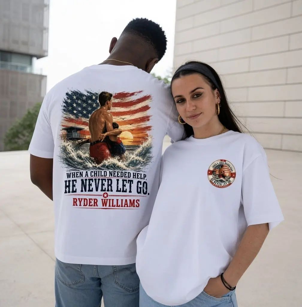 He Never Let Go Fist Year LifeGuard Hero American T-Shirt