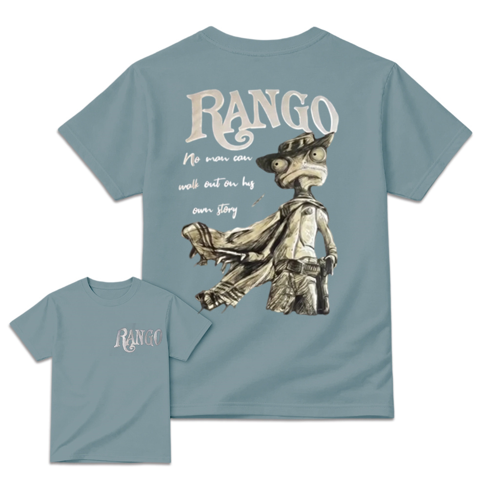 Rango Western Philosophy Back Print T-Shirt – No Man Can Walk Out On His Own Story