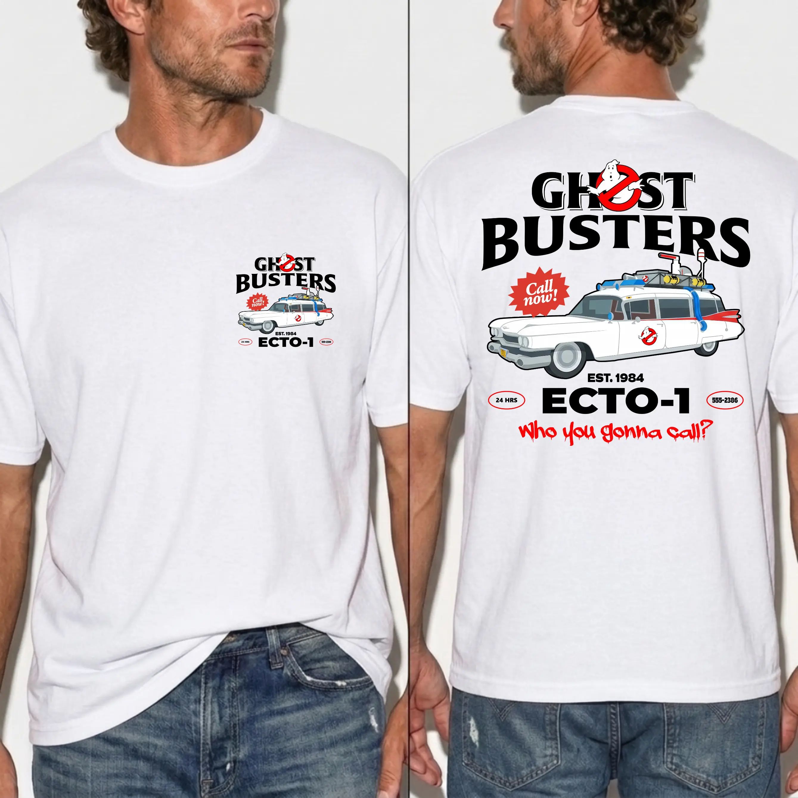 Ghost Busters ECTO-1 Vintage Halloween T-Shirt