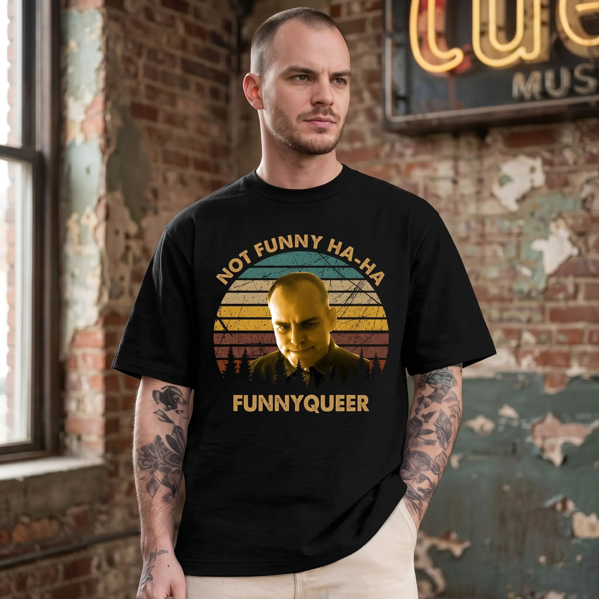 No Funny Ha-Ha Movie Quote Vintage T-Shirt