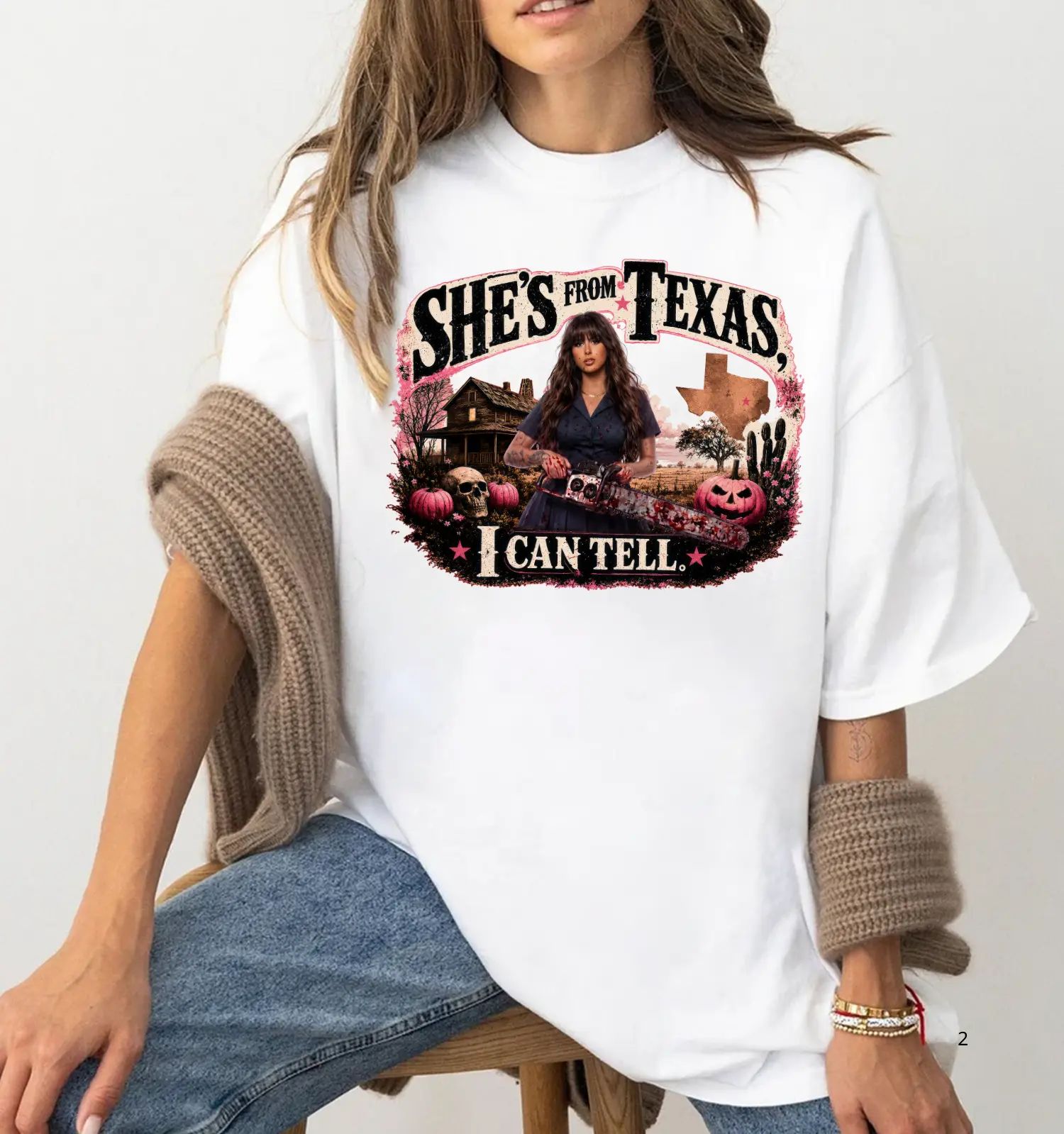 She's From Texas I can Tell Halloween Shirt