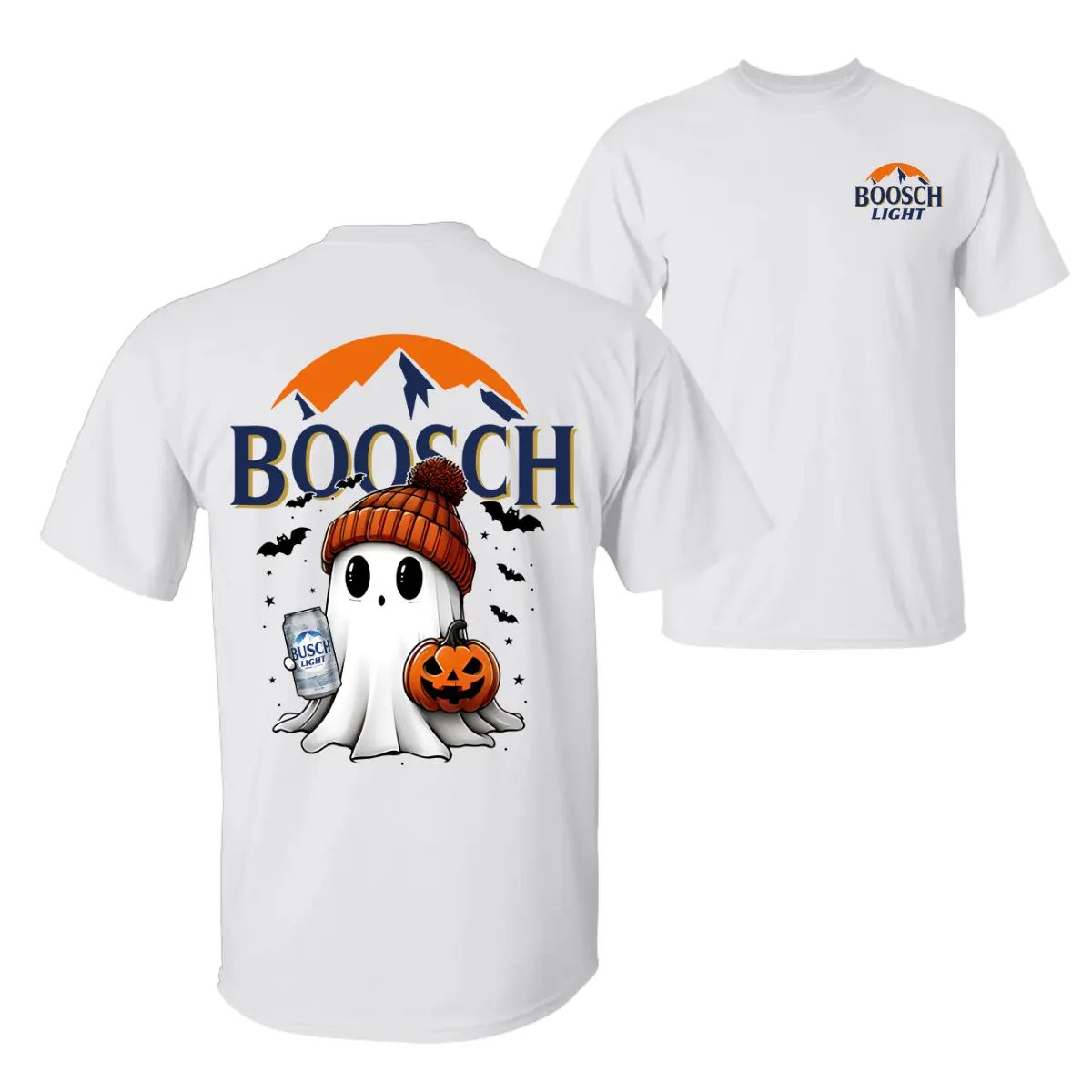 Boosch Light Halloween Cute Ghost Pumpkin T-Shirt