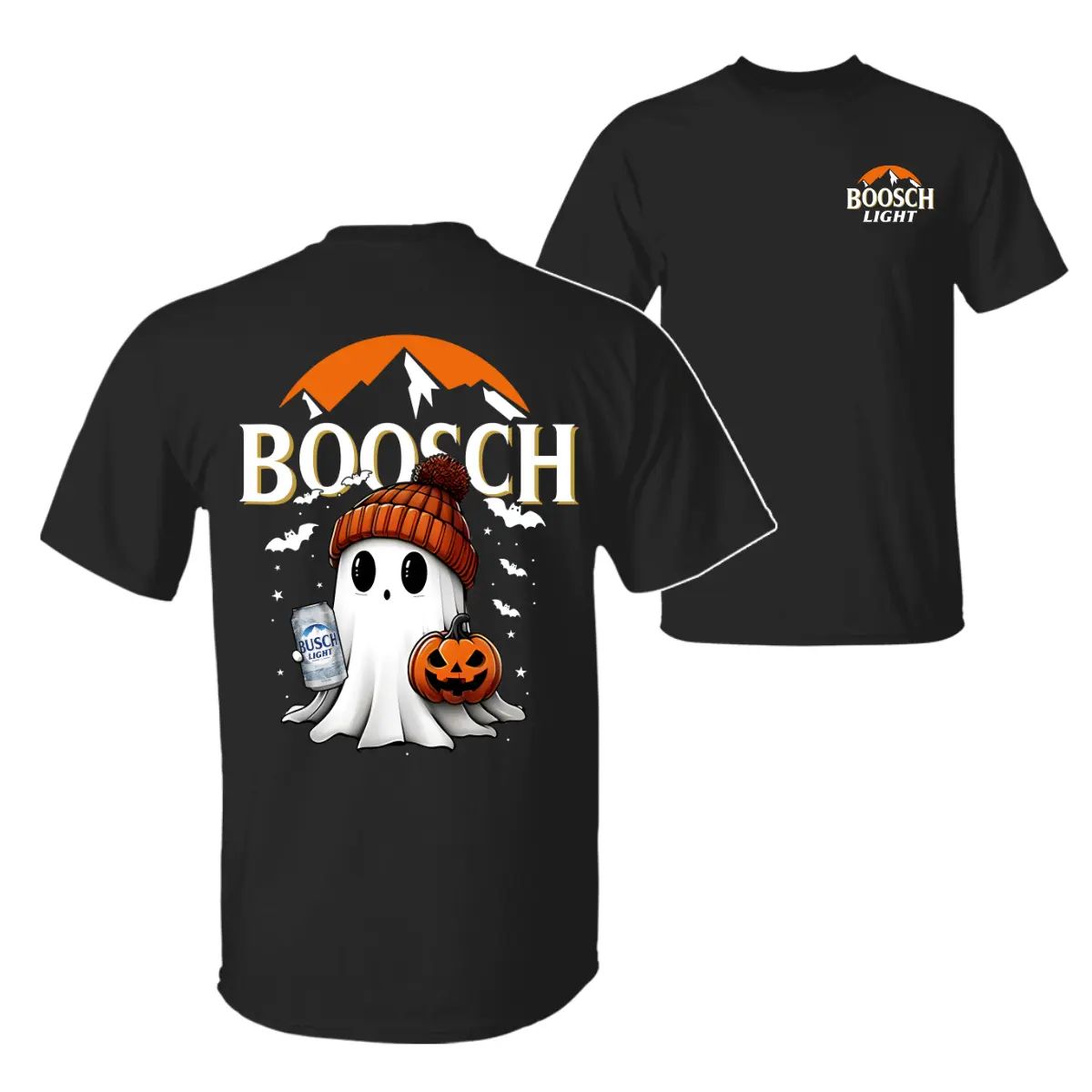 Boosch Light Halloween Cute Ghost Pumpkin T-Shirt