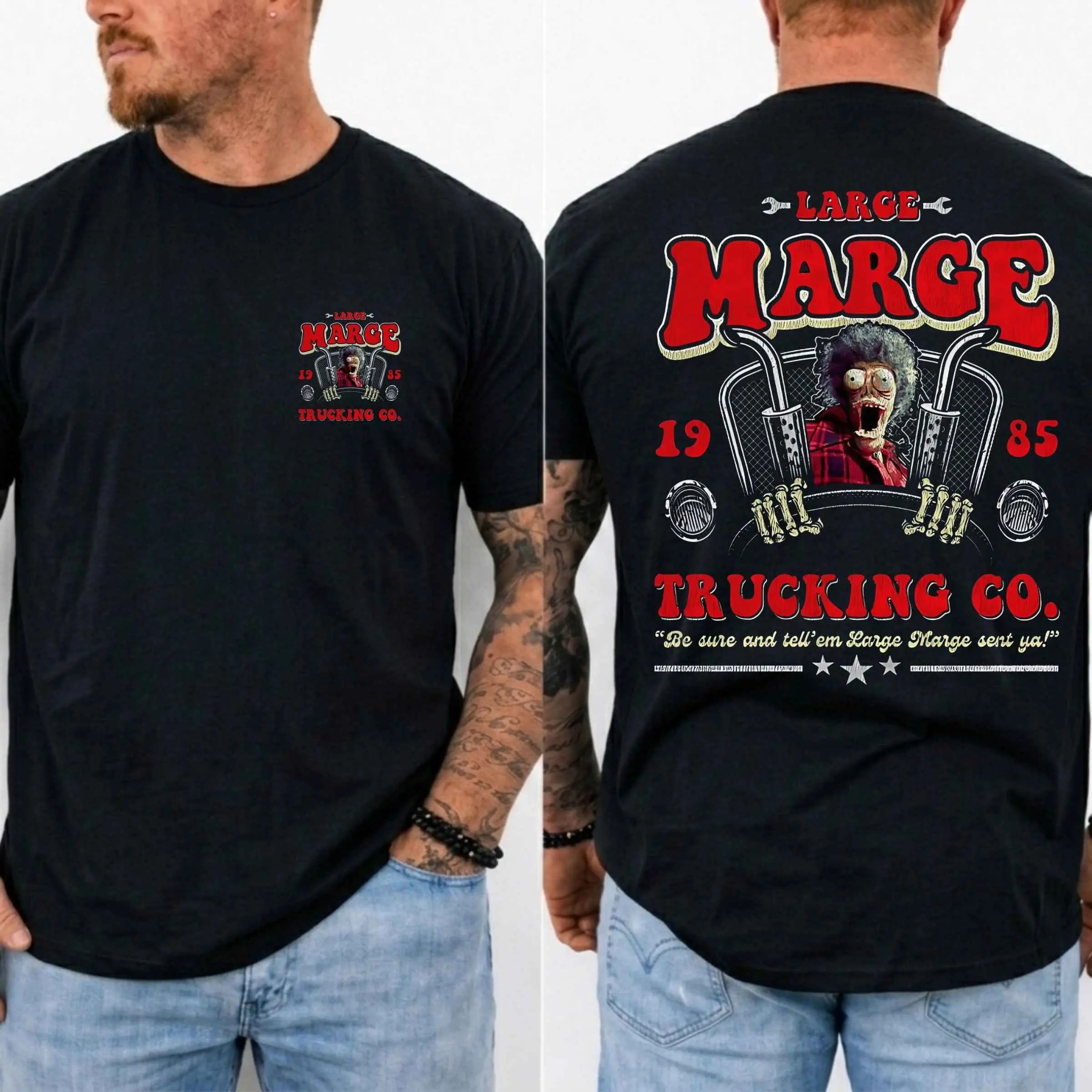 Vintage 1985 Trucking Co. Trucker Retro Horror Movie T-Shirt