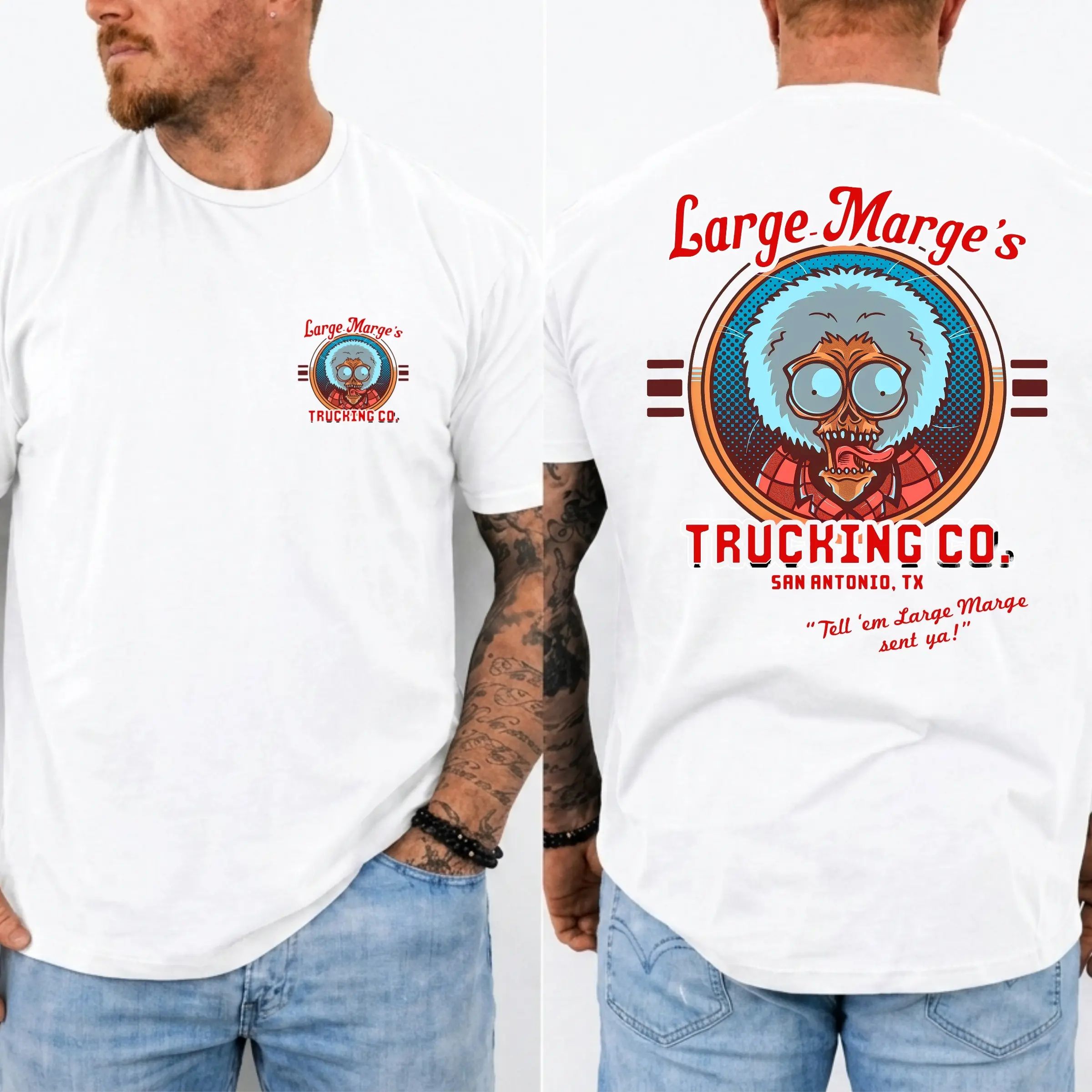 Vintage 1985 Trucker Graphic Tee Retro Horror Movie T-Shirt