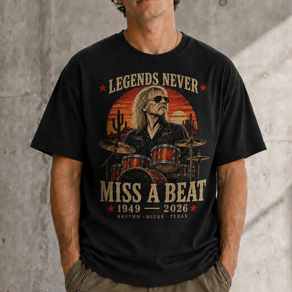 Legends Never Miss a Beat Vintage Drummer Memorial T-shirt