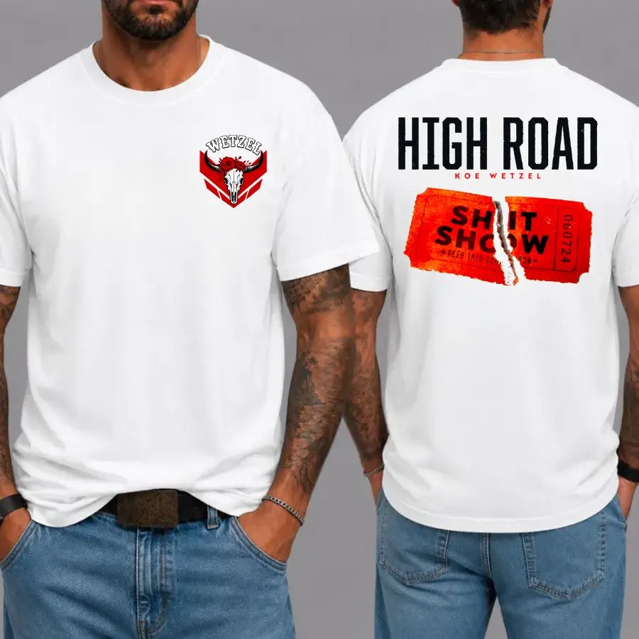 K0E WETZEI High Road Concert Country Rock Music T-shirt