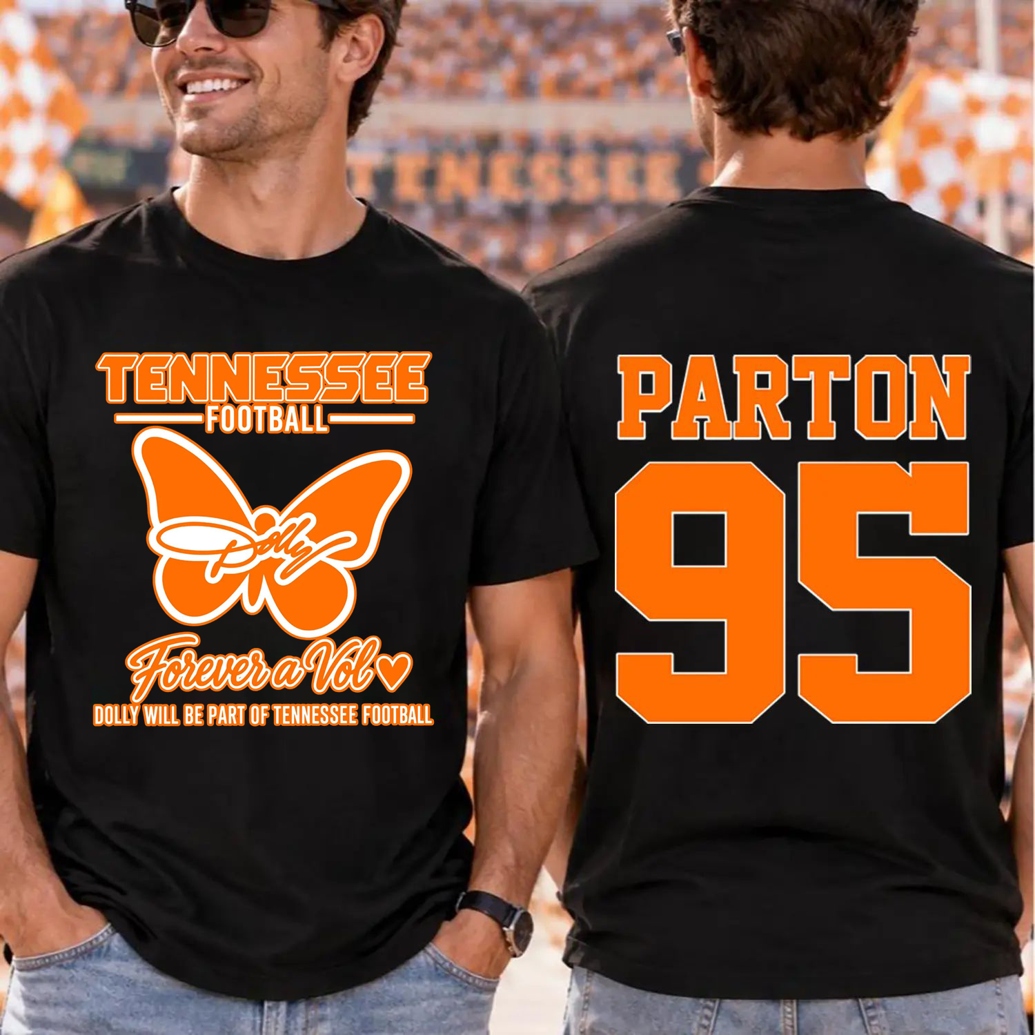 Parton 95 Tennessee Country Music Football Fan T-shirt