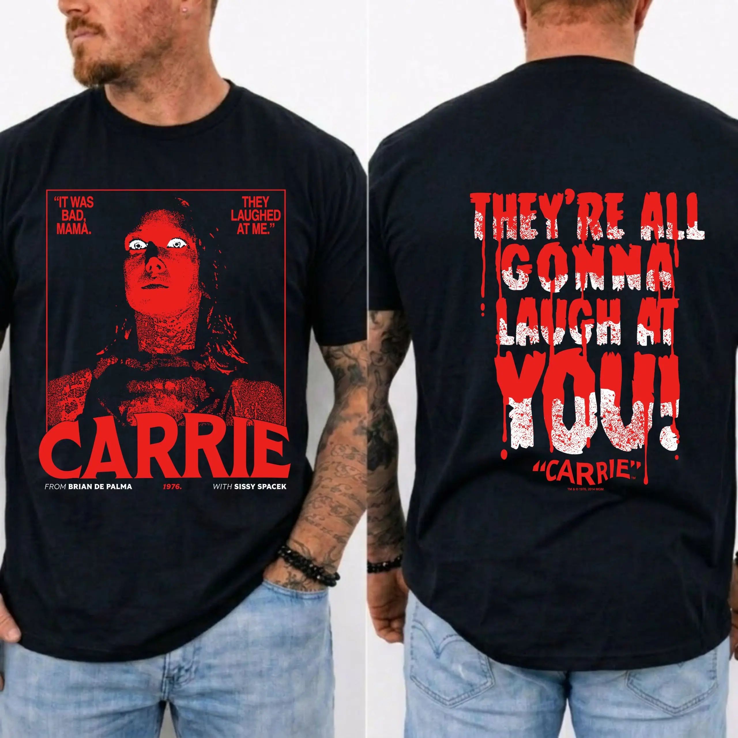 They're All Gonna Laugh At You Horror Movie Shirt for Halloween