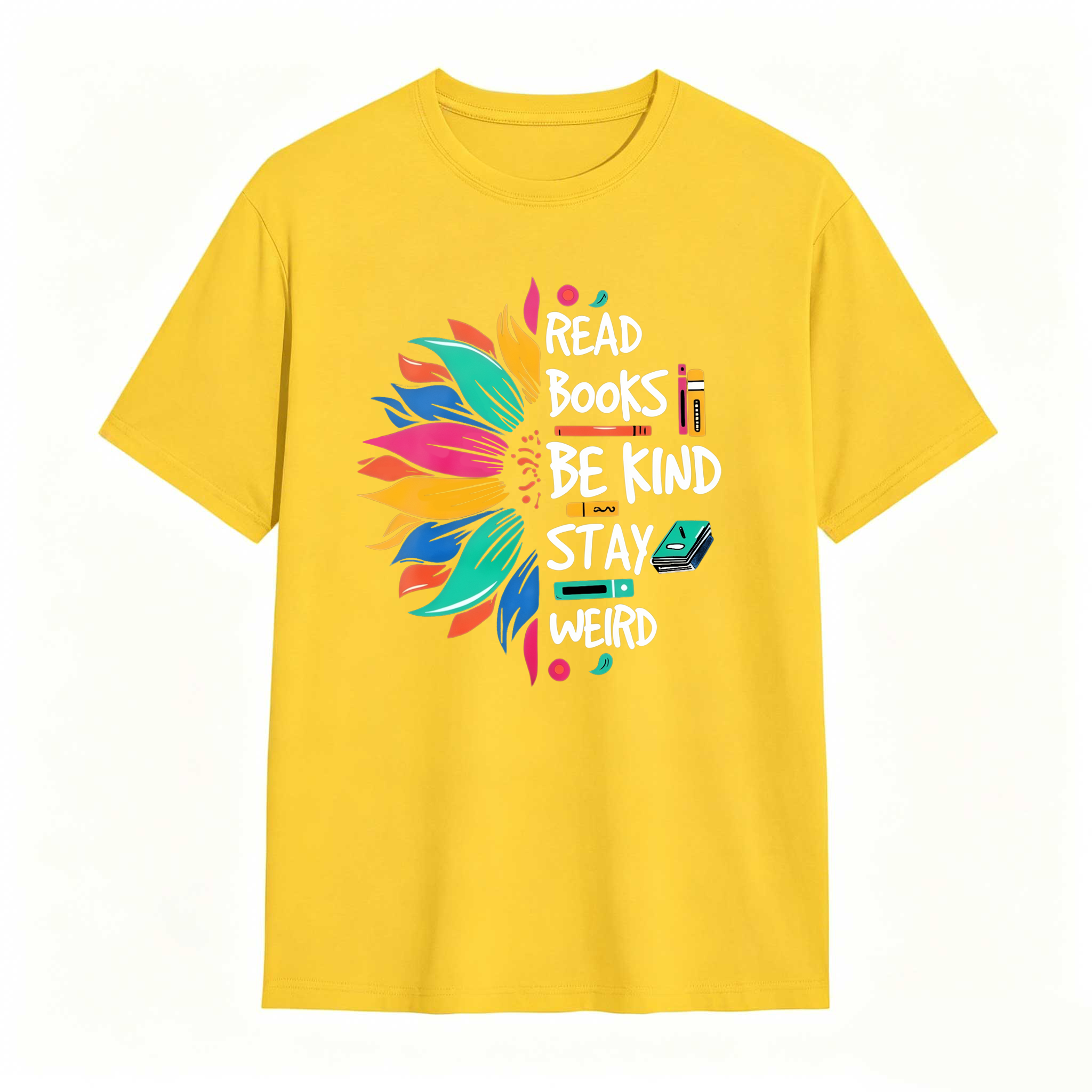 Wardrobecart Read Books Be Kind Stay Weird Unisex Classic T-shirt