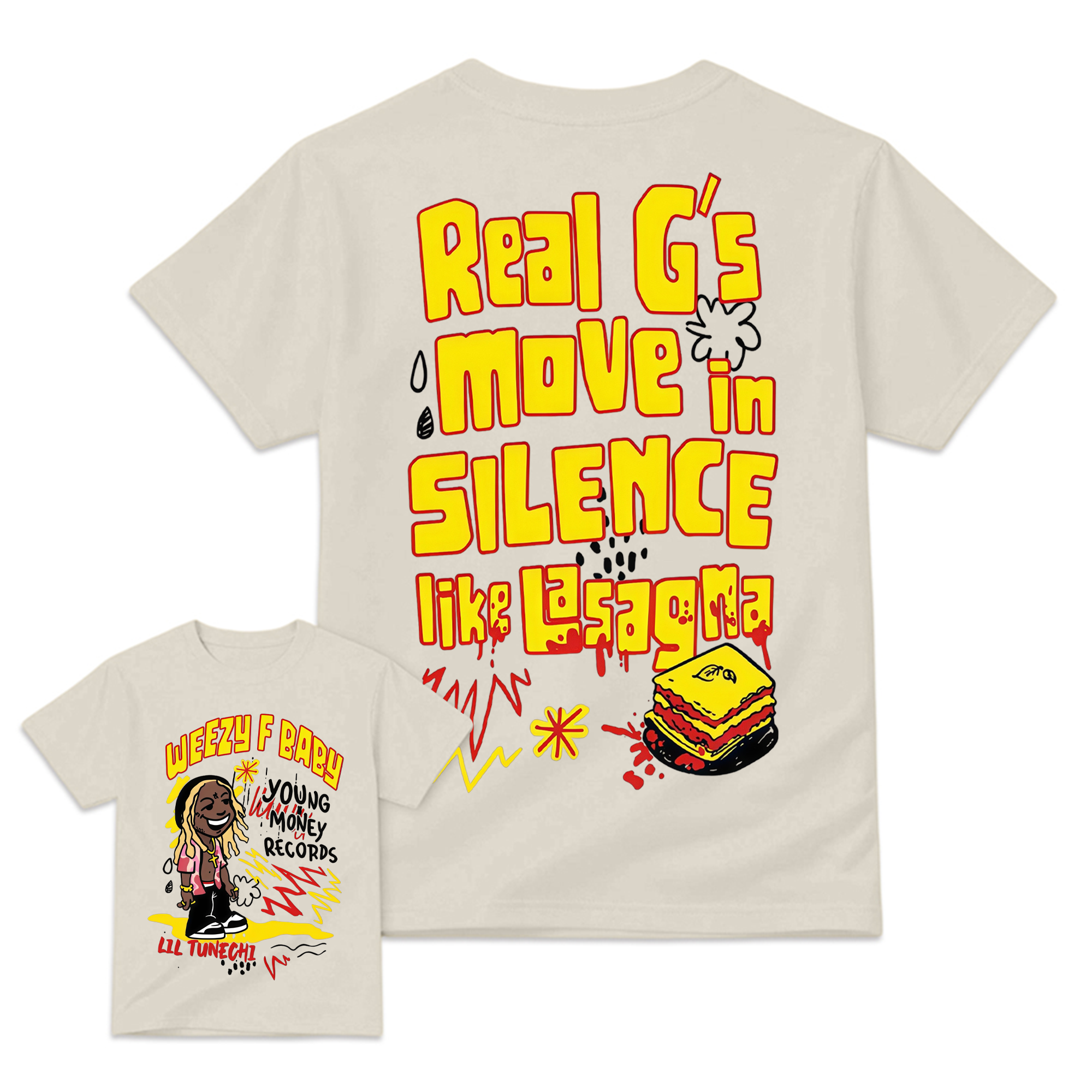 Real G's Move In Silence Like Lasagna Shirt, Young Money Records T-Shirt, Gifts For Rap Fans