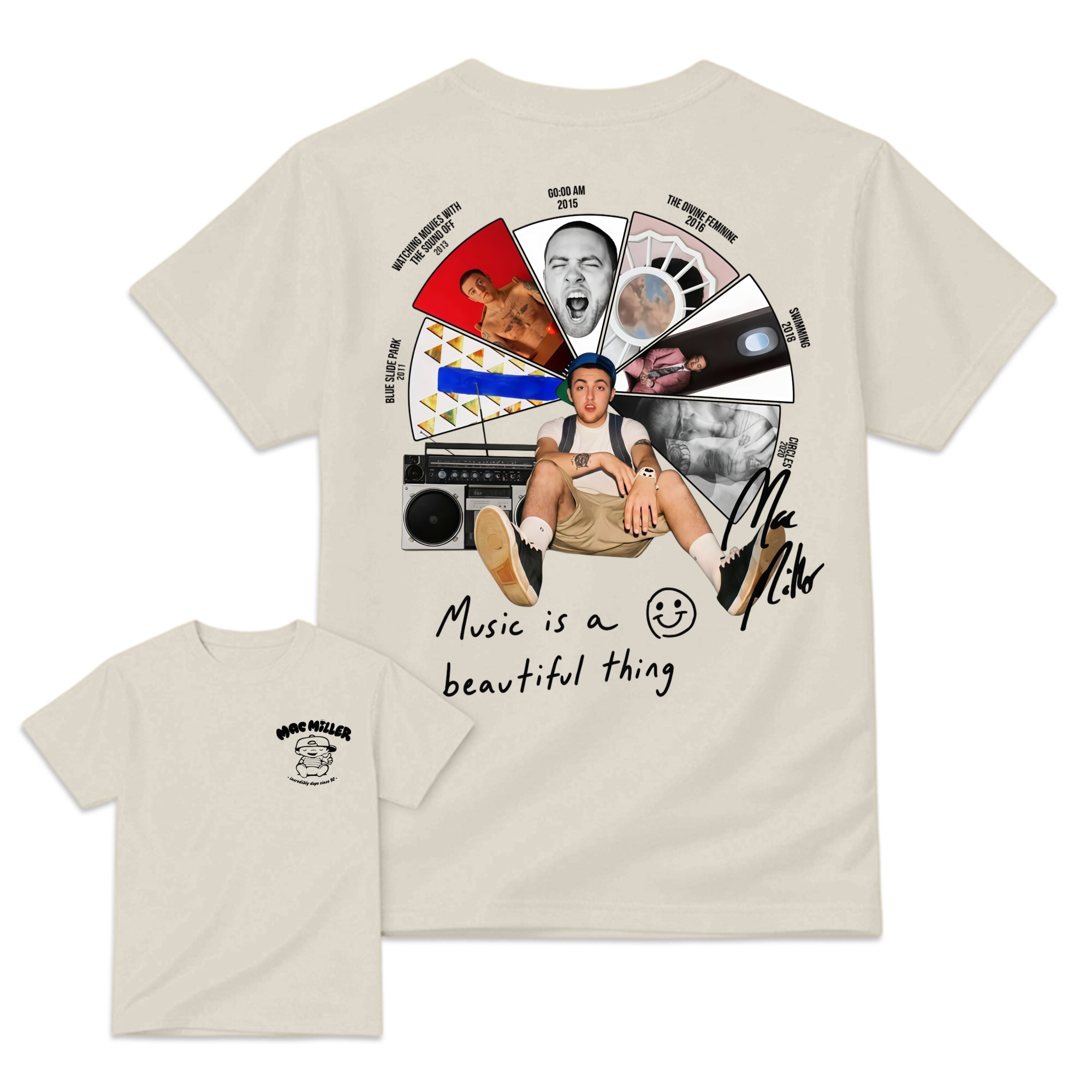 Mac Mil1er Music Is A Beautiful Thing Vintage Hip Hop Rapper Music Album Shirt